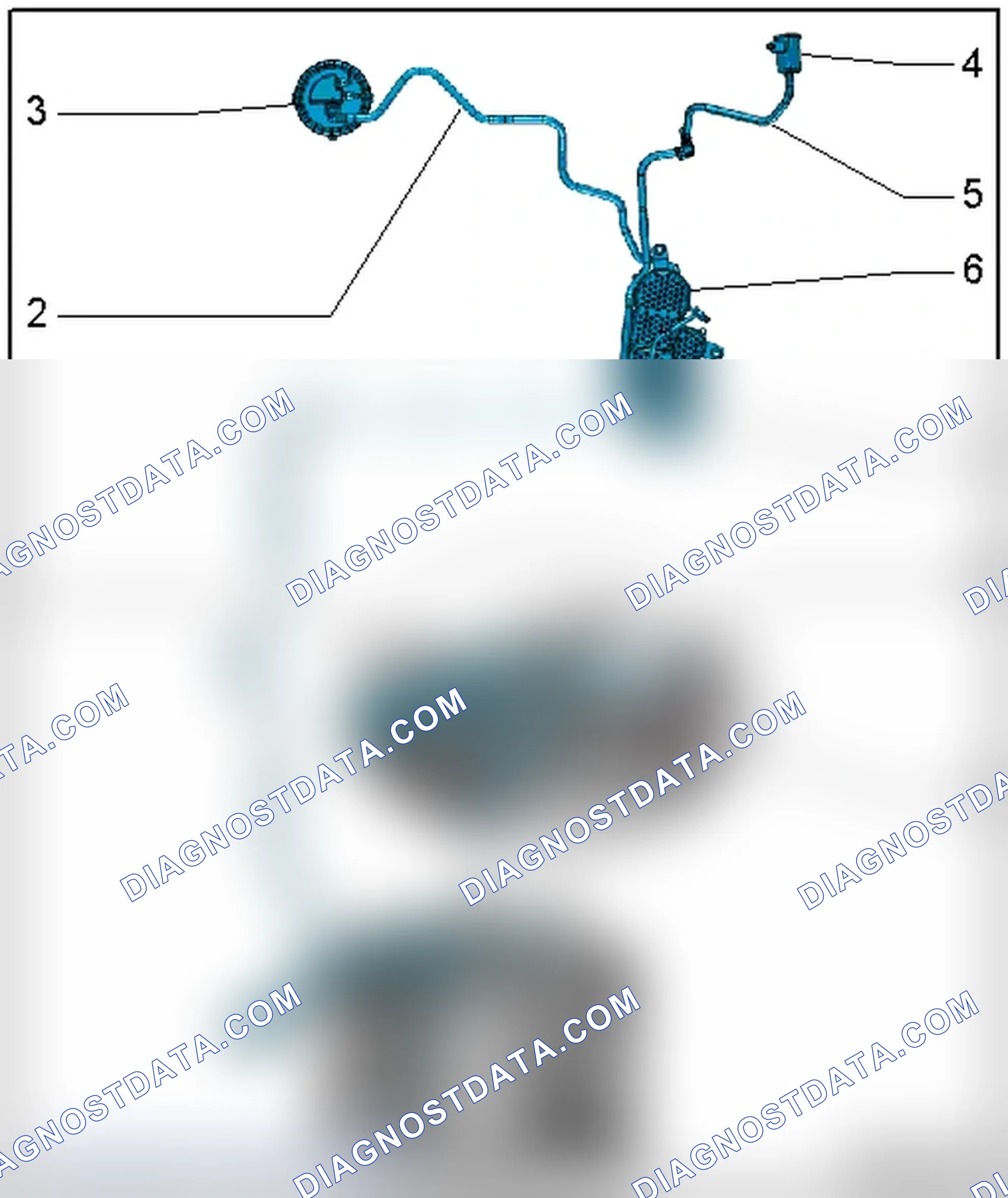 Scheme 86: EVAP CANISTER AND LEAK DETECTION SYSTEM HOSE DIAGRAM [FOR ENGINE(S) CAUA, CFSA]