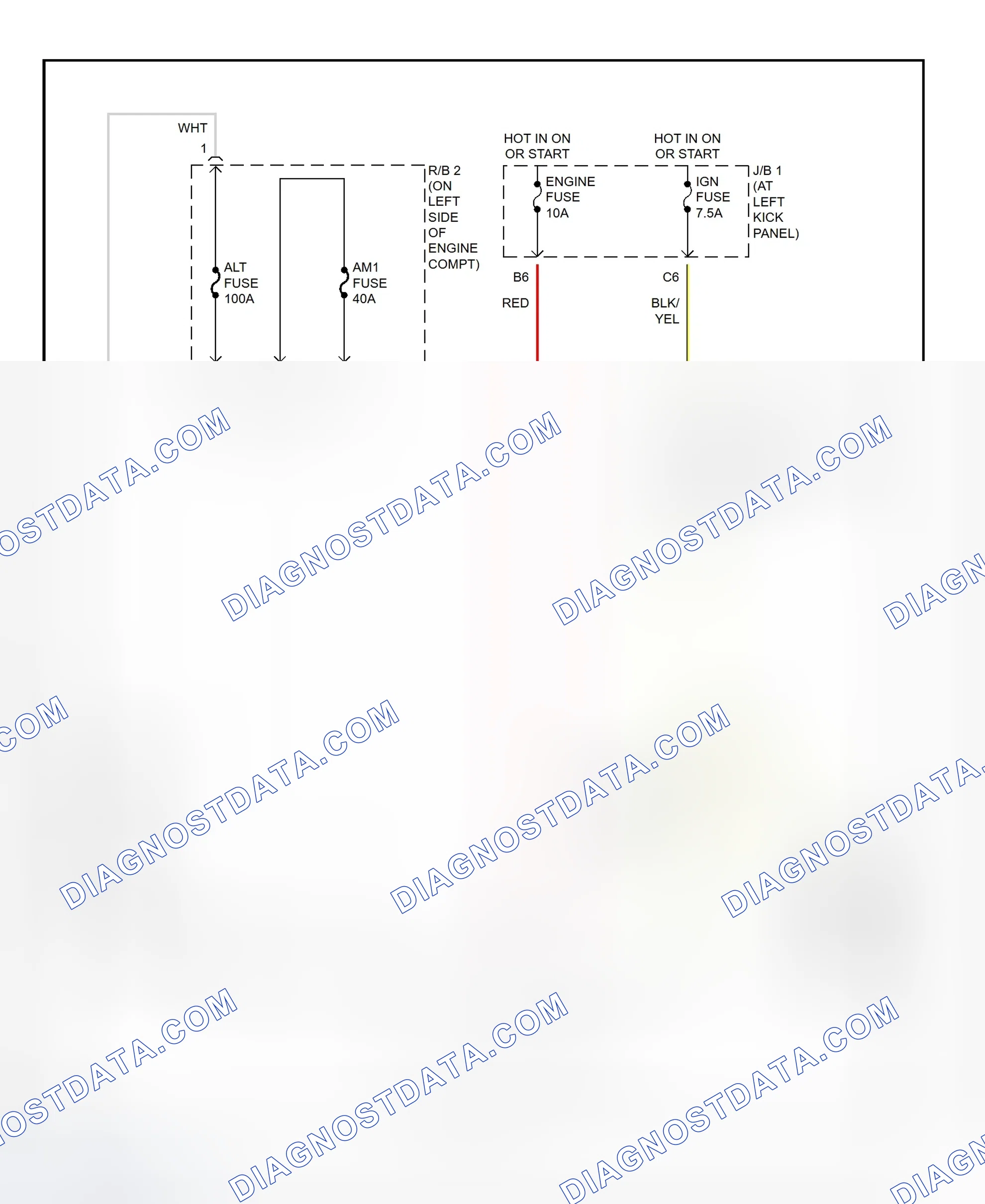 Scheme 12: Charging System Wiring Diagram (T100)