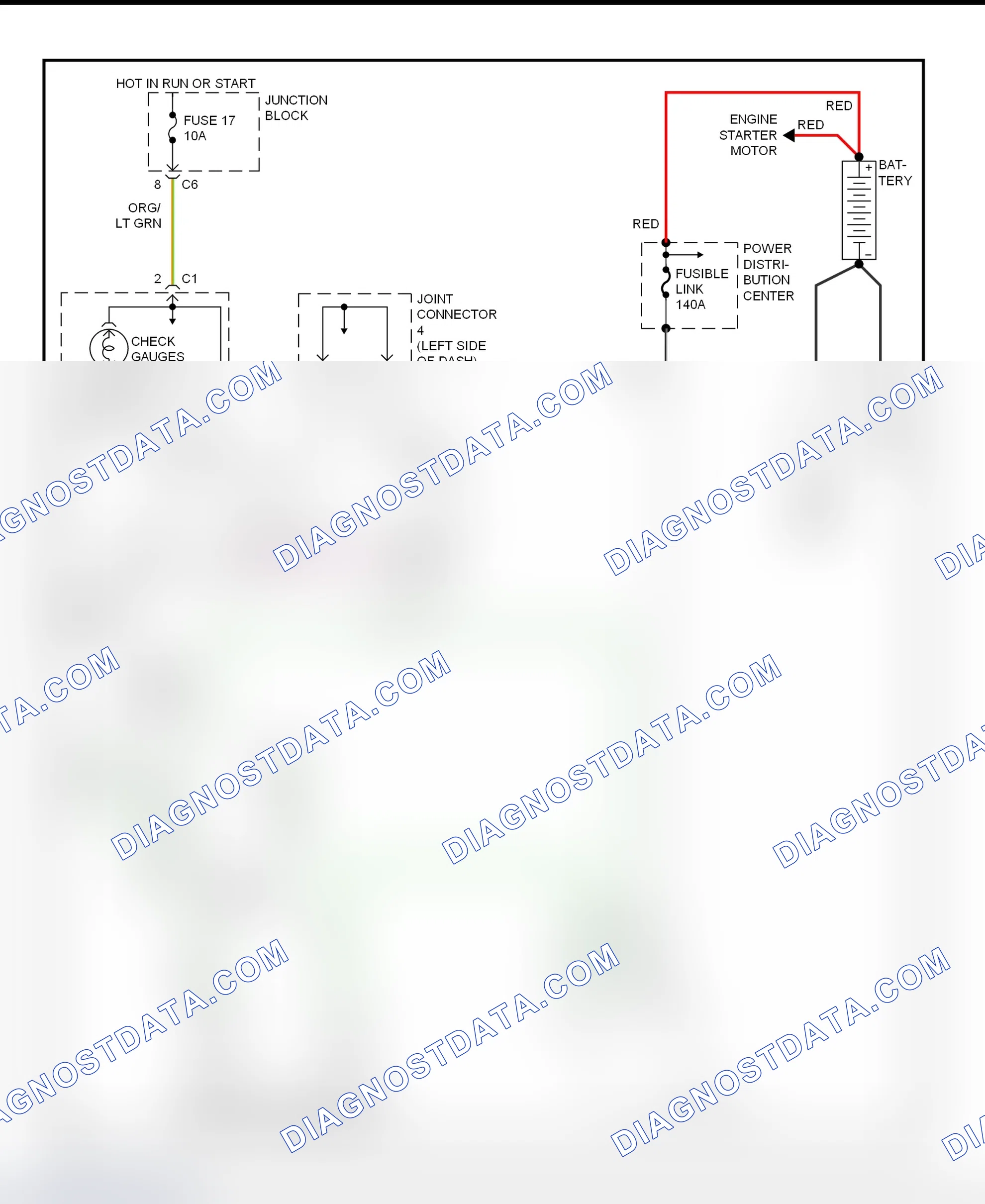 Scheme 3: Charging System Wiring Diagram (Dakota)