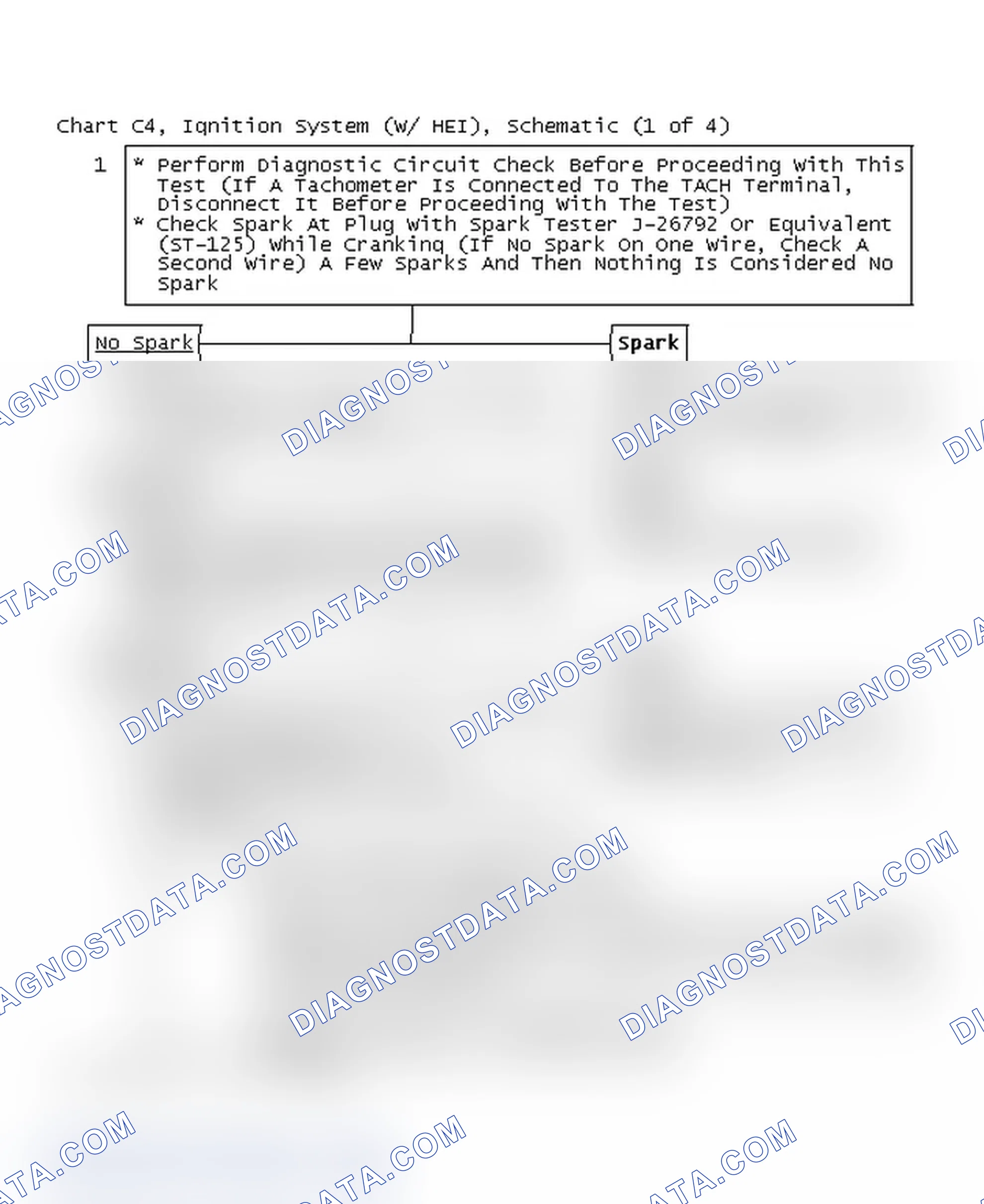 Scheme 228: Chart C4, Ignition System (W/ HEI) (1 of 4)