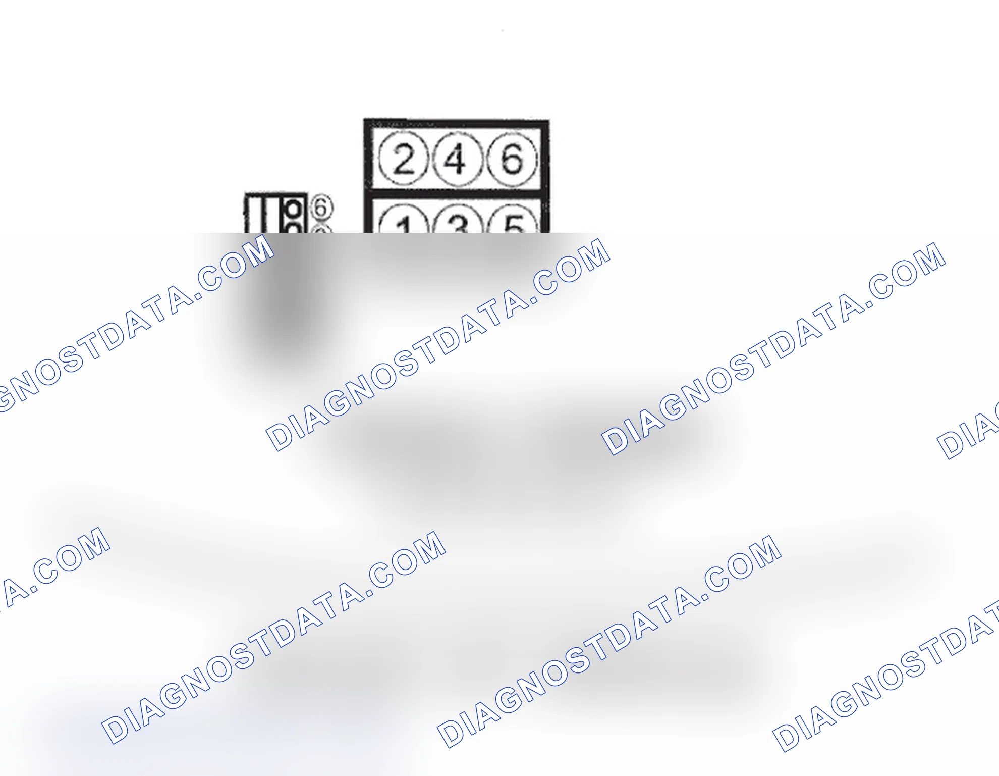 Scheme 4: 3.8L (VIN L) Firing Order & Timing Marks (Type II Ignition)