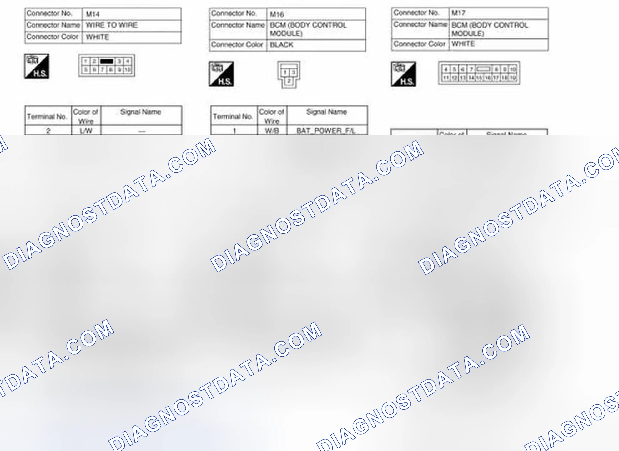 Scheme 10: Power Window System/With Left Only Power Window Anti-Pinch System Connectors (3 Of 7)