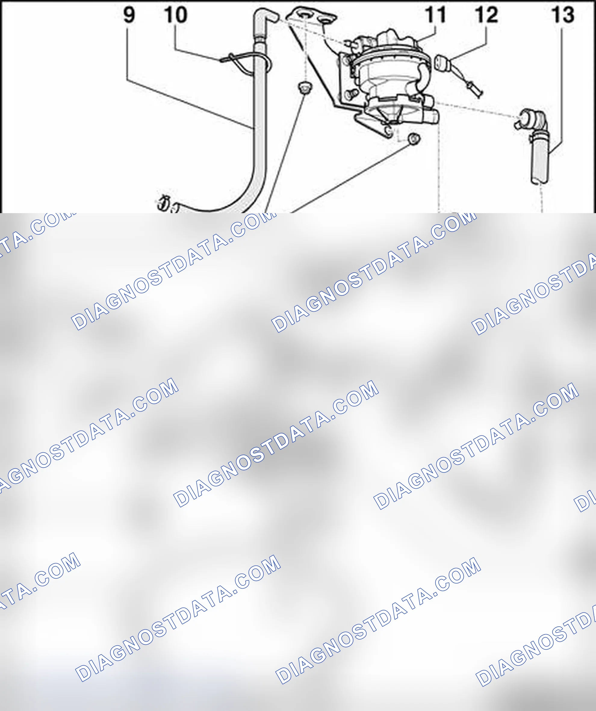 Scheme 157: EVAP canister/leak detection system, assembly overview
