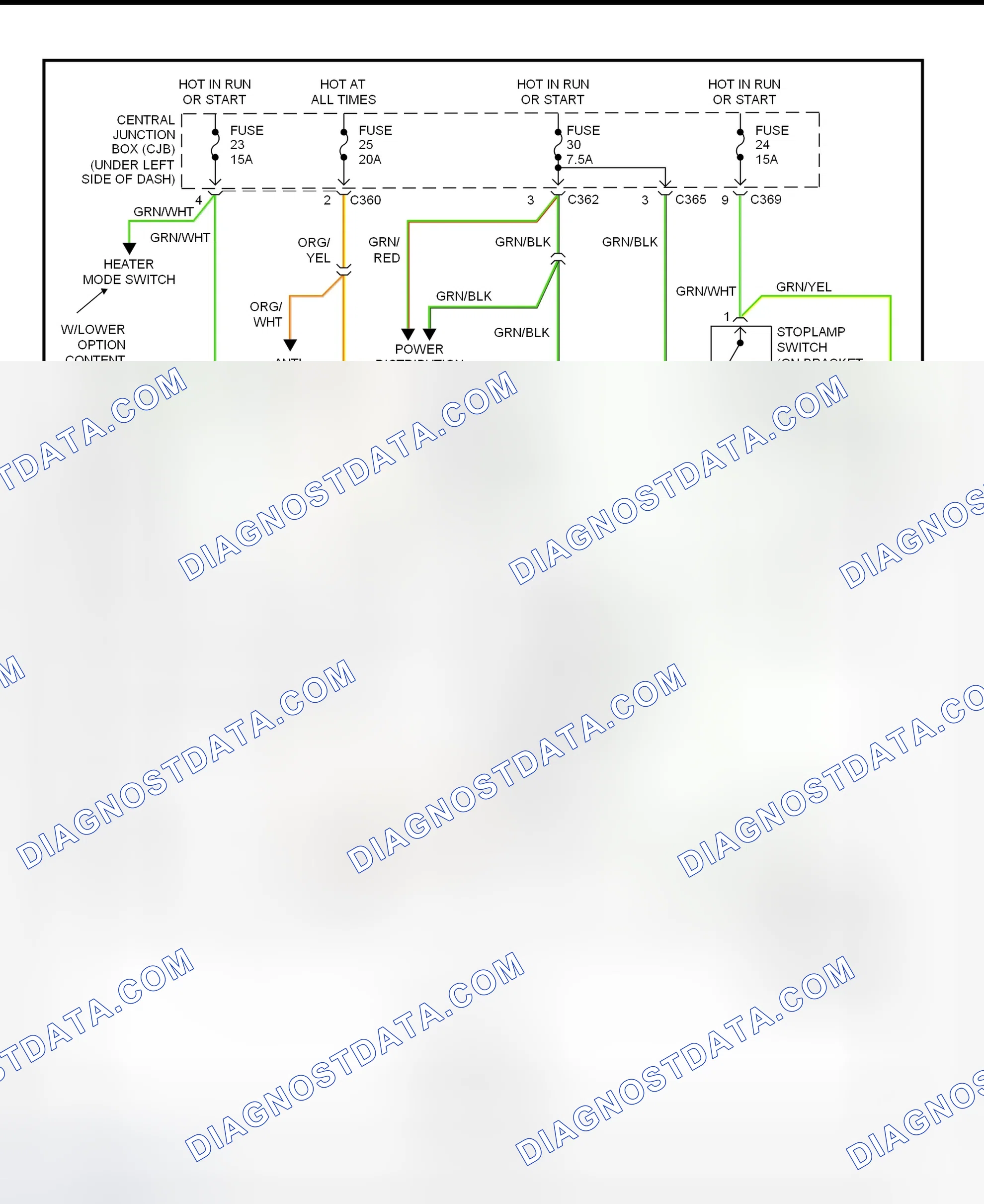 Fig. 14: Shift Interlock System Wiring Diagram (Cougar)