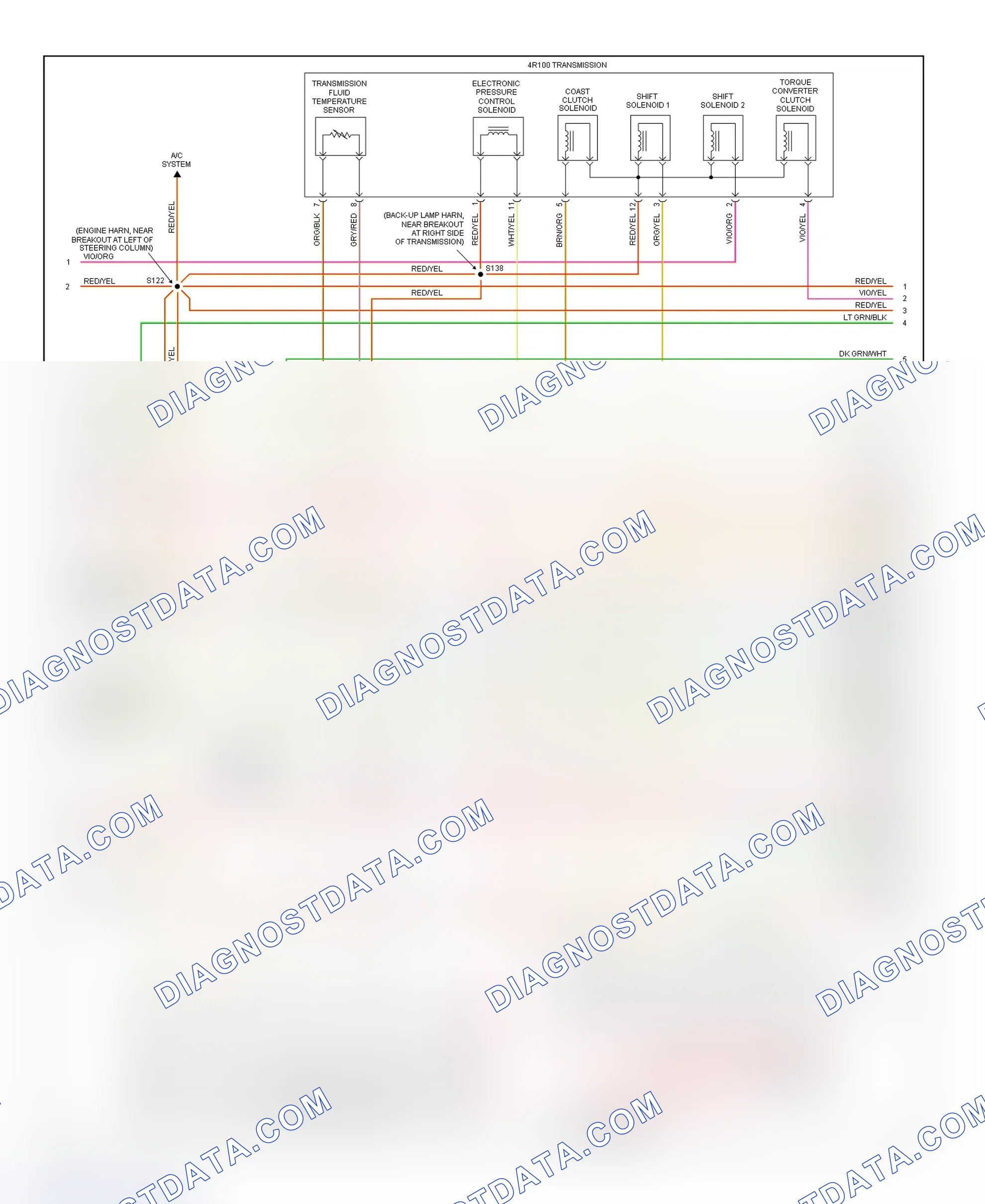 Scheme 66: PCM Wiring Diagram (Excursion & Pickup - F250/F350 Super Duty - 5.4L - 3 Of 4)