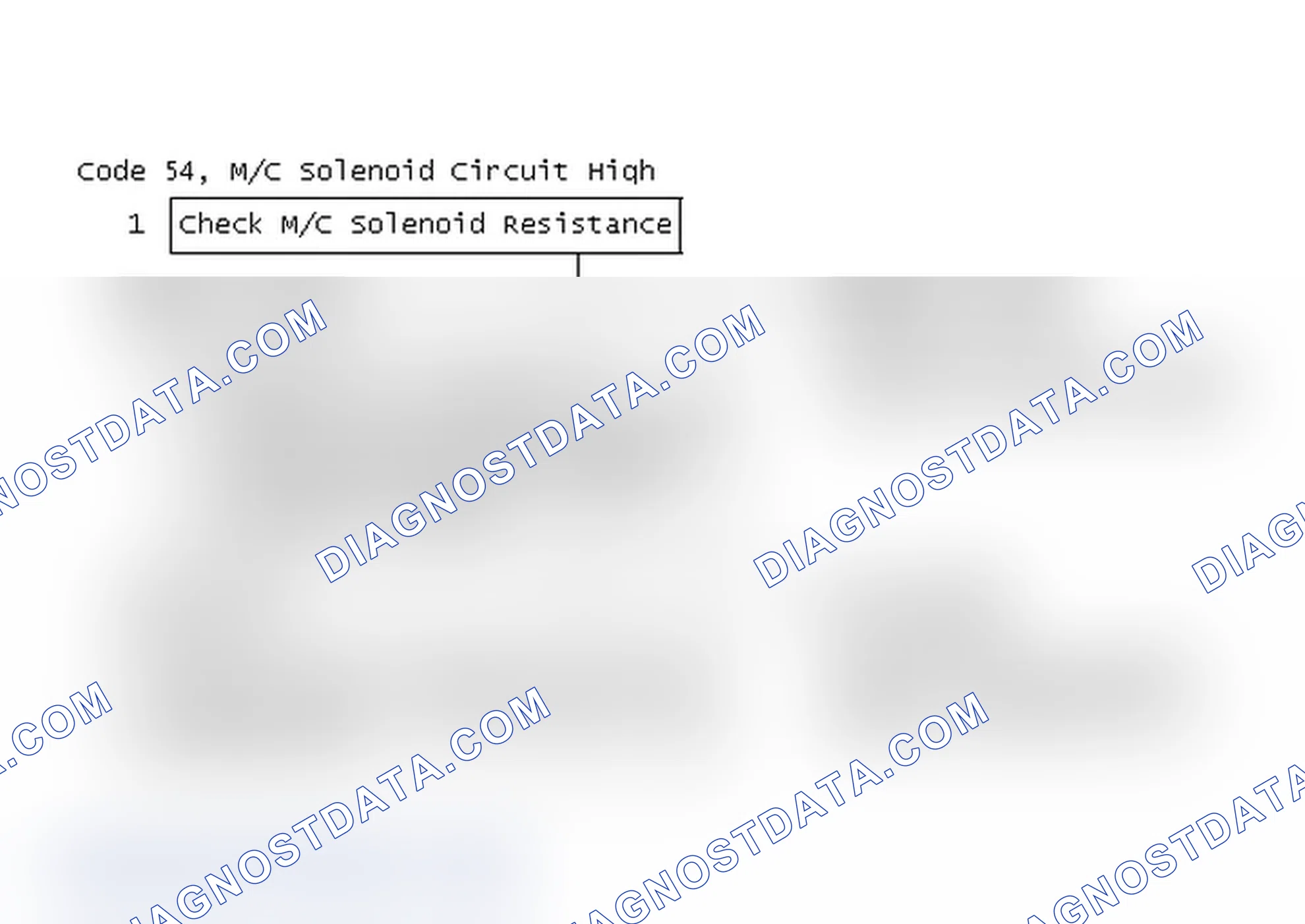 Scheme 309: Code 54, M/C Solenoid Circuit High