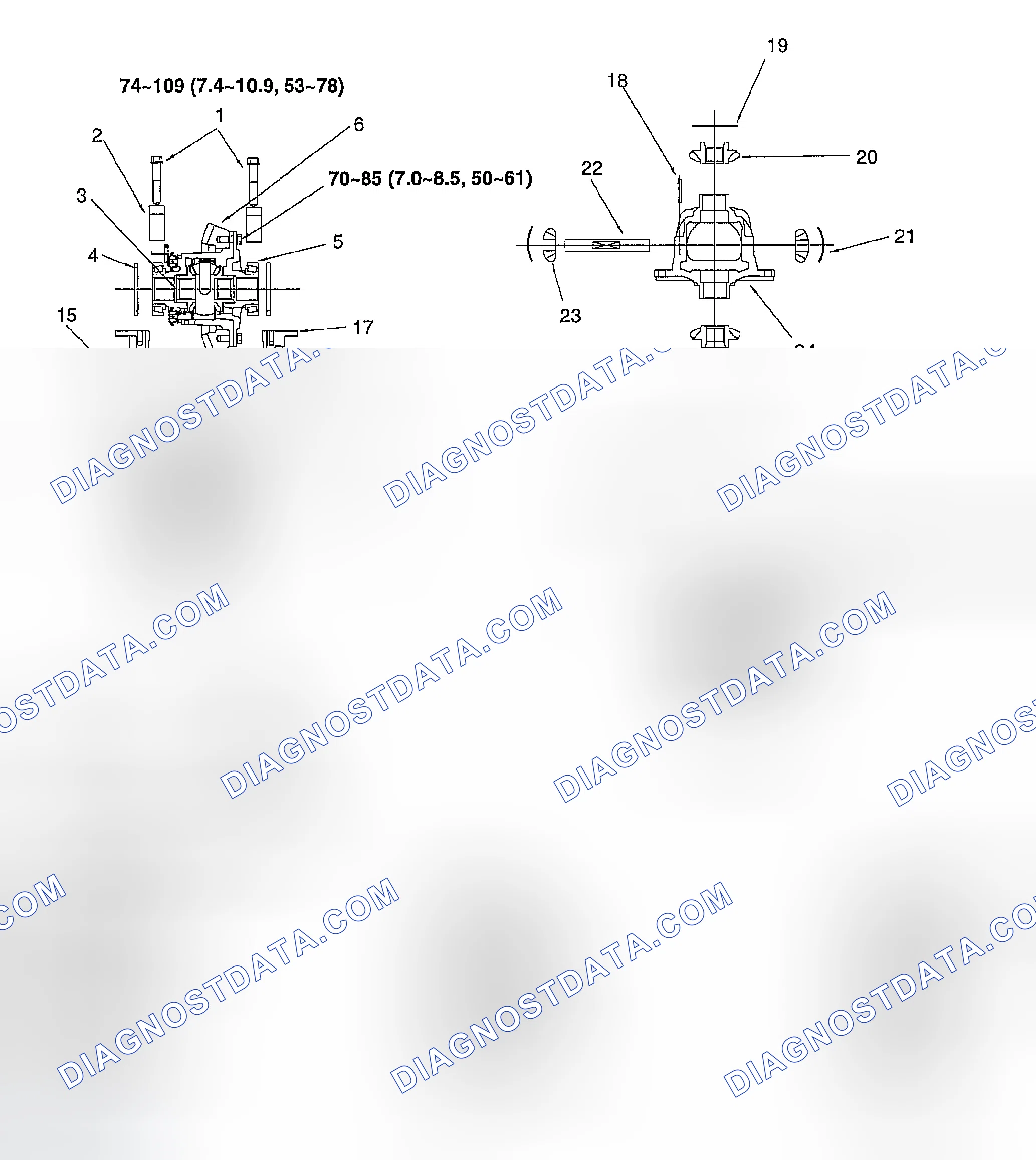 Scheme 55: FRONT DIFFERENTIAL COMPONENTS