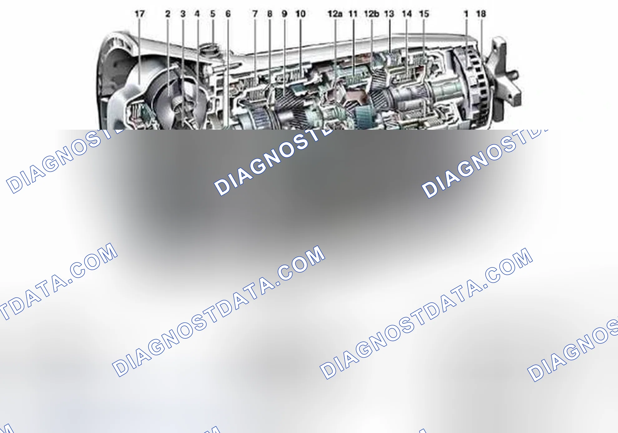 Fig. 22: Identifying Automatic Transmission Mechanical Parts Location (Transmission 722.9)