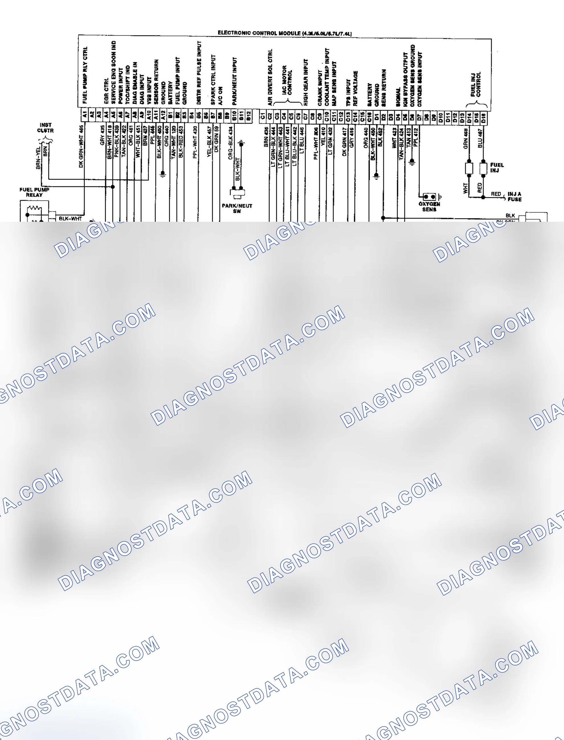 Scheme 17: "C" & "K" Series 4.3L, 5.0L, 5.7L & 7.4L TBI/CCC Wiring Diagram