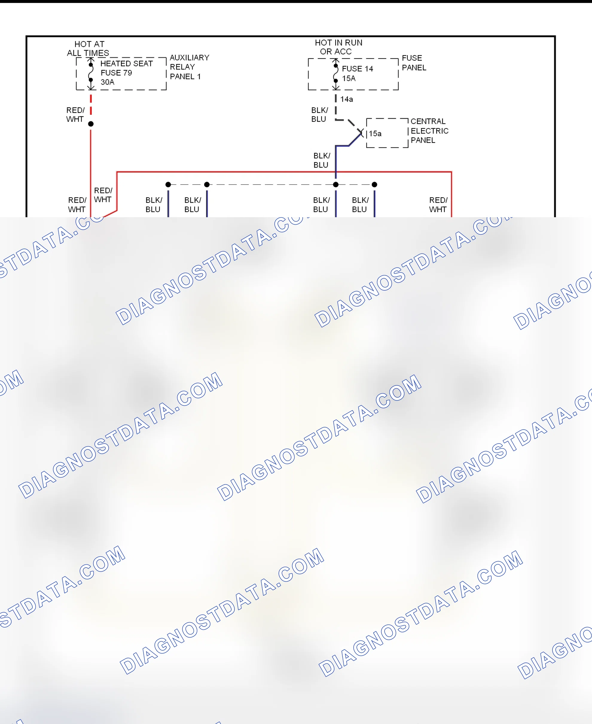 Scheme 5: Power Heated Front Seat System Wiring Diagram