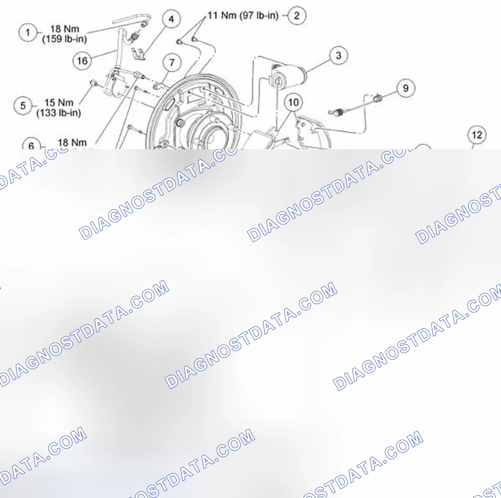 Scheme 10: Drum Brake System - Exploded View
