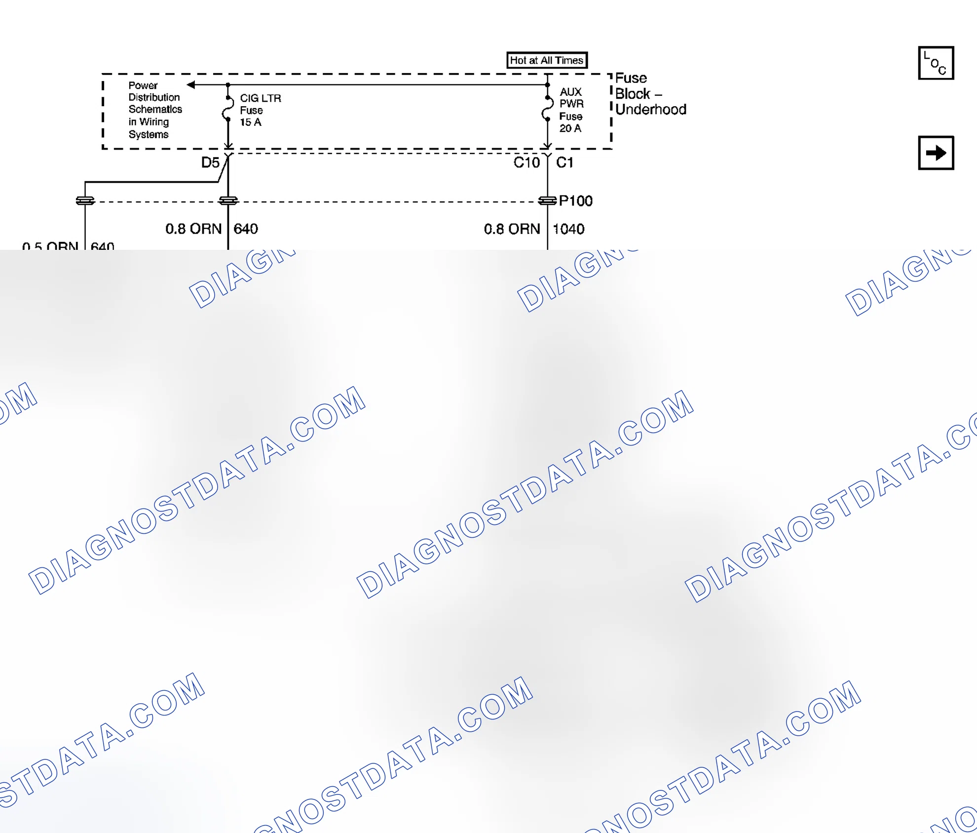 Scheme 119: Cigar Lighter/Auxiliary Outlets Schematics