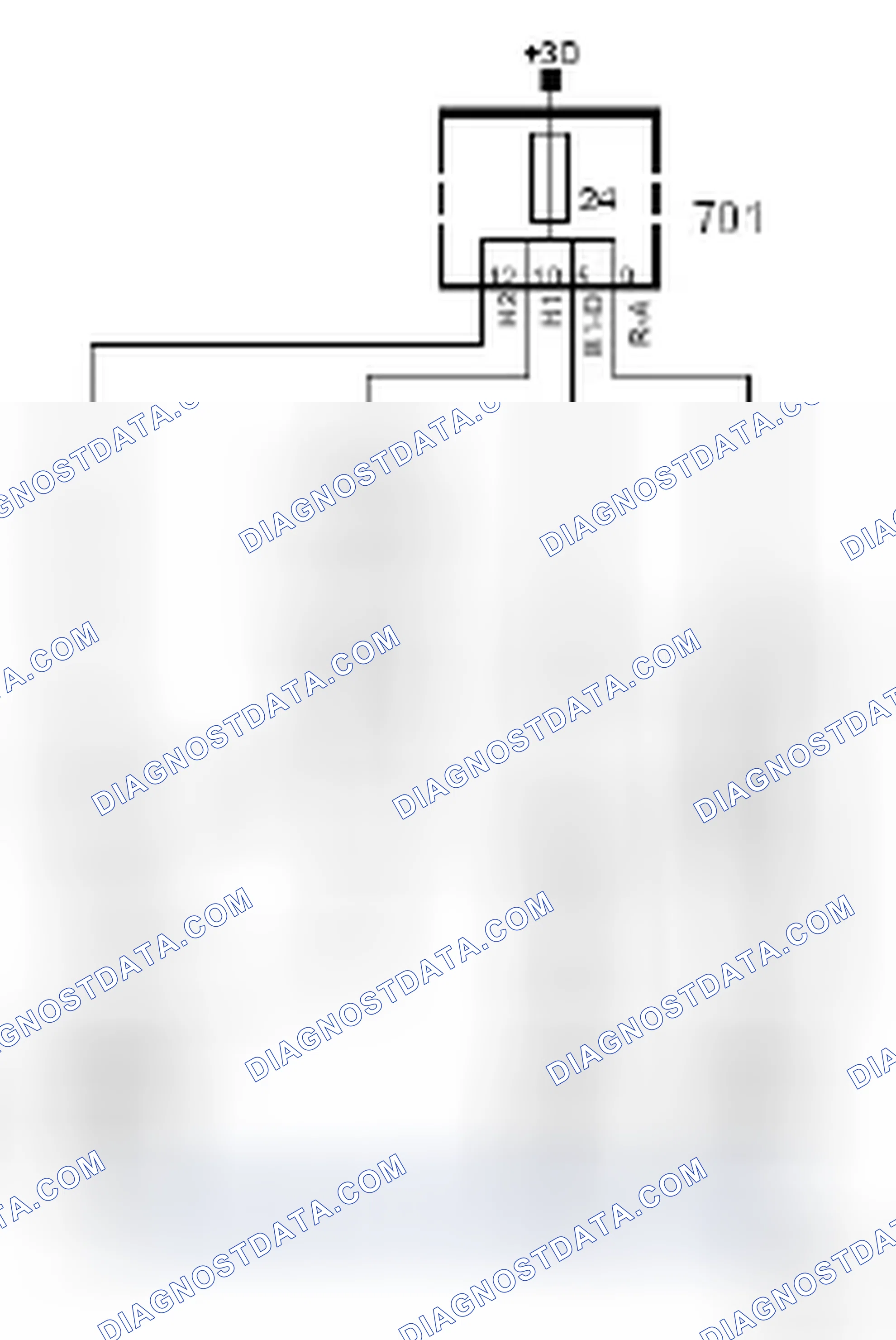 Scheme 256: Fuse 24, Main Fuse Box in the Luggage Compartment 701