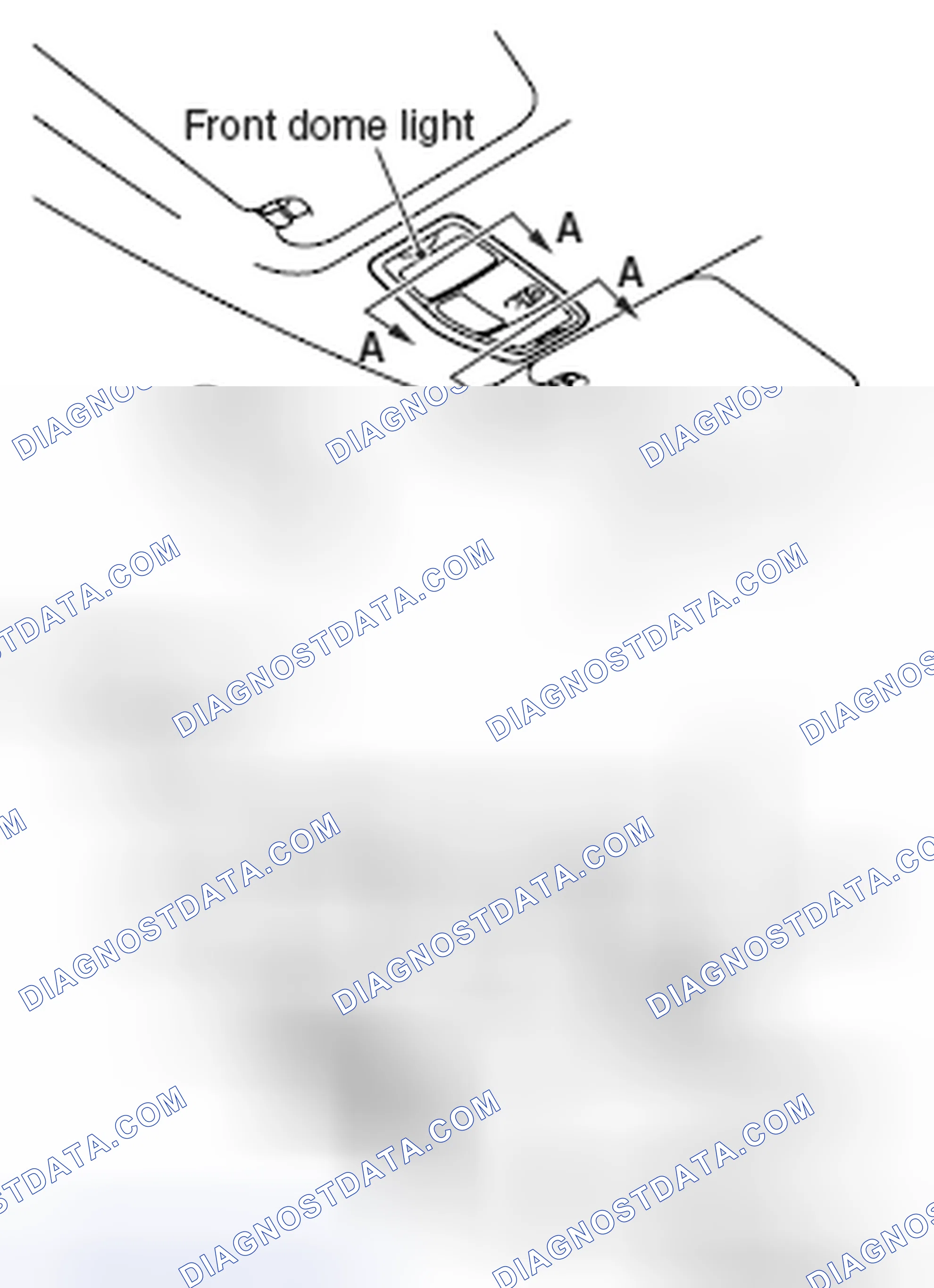 Scheme 28: < > FRONT DOME LIGHT REMOVAL