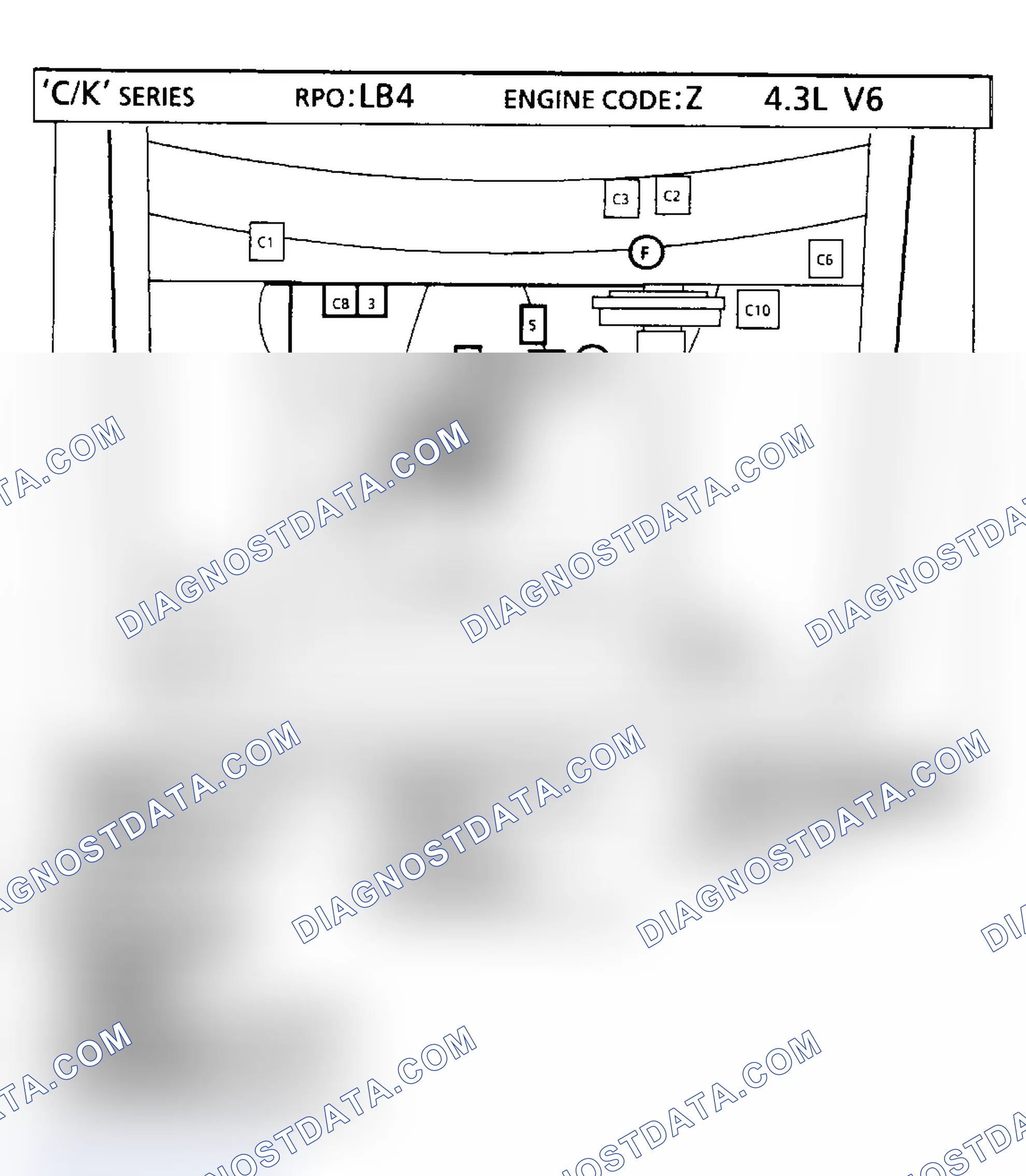 Scheme 100: 4.3L VIN "Z" - "C/K" Series Truck Component Locations