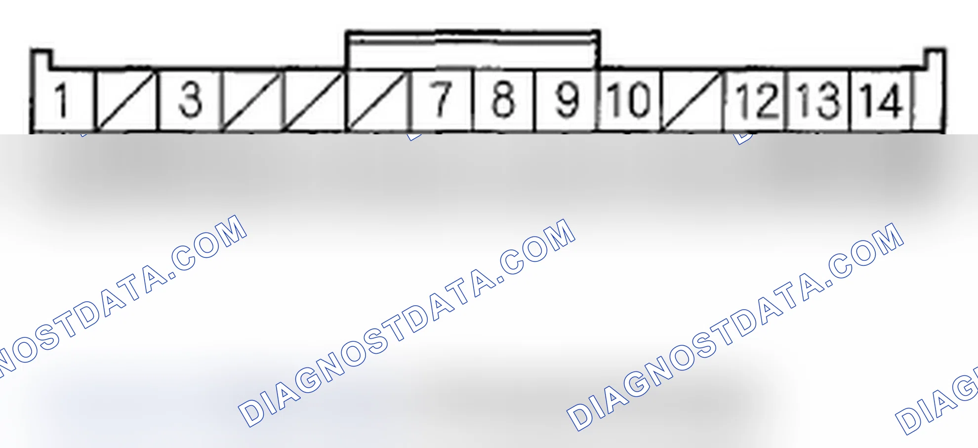 Scheme 141: EPS Control Unit Inputs and Outputs for Connector D (28P) (Connector Disconnected)