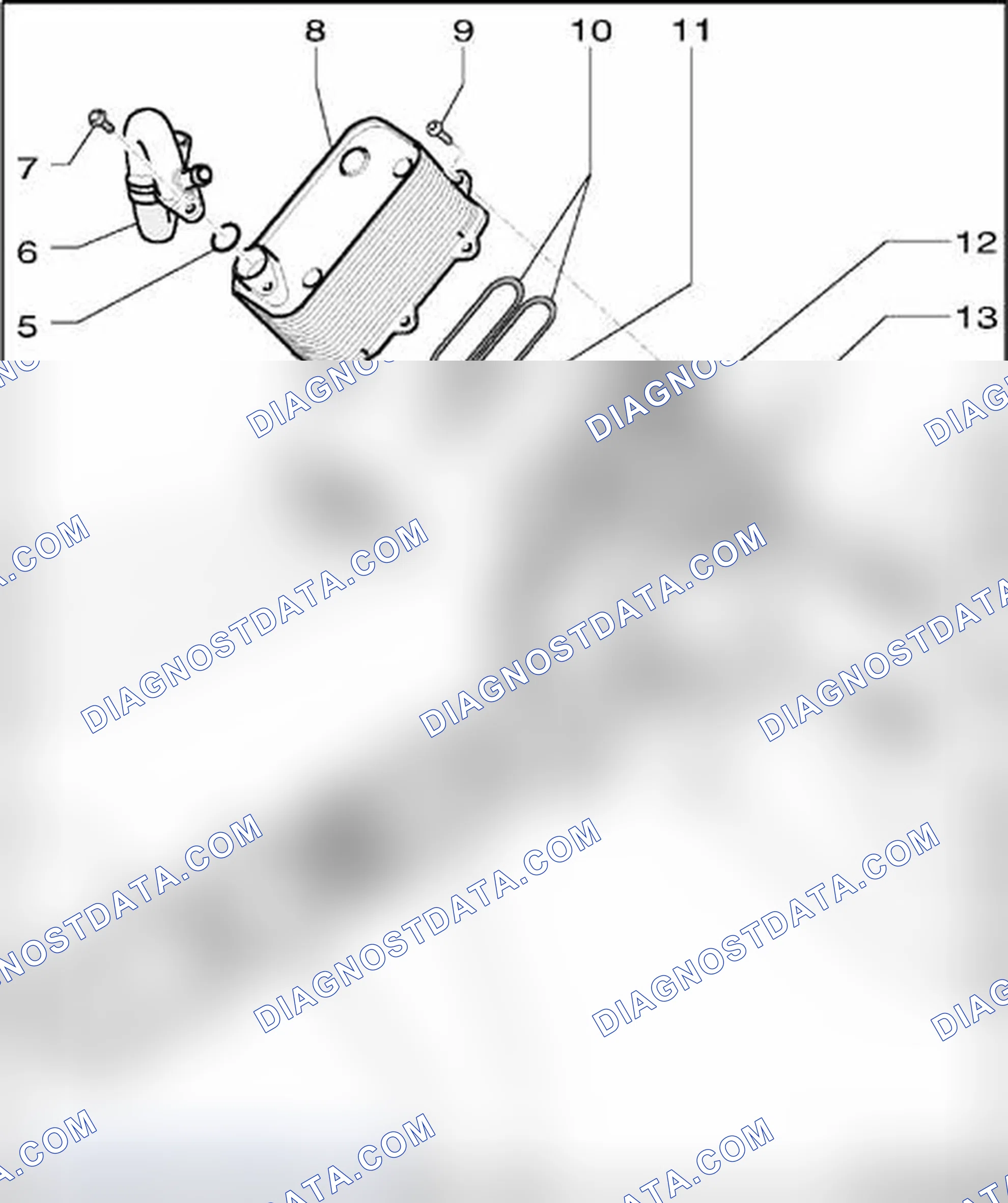 Scheme 686: Oil Filter Bracket, Assembly Overview