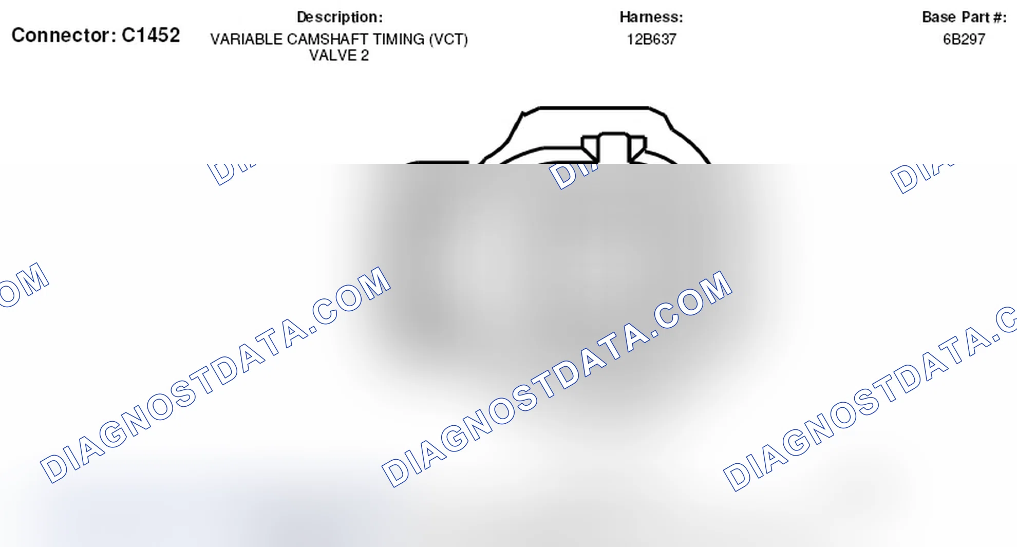 Scheme 292: Variable Camshaft Timing Valve 2 Connector End View (C1452)