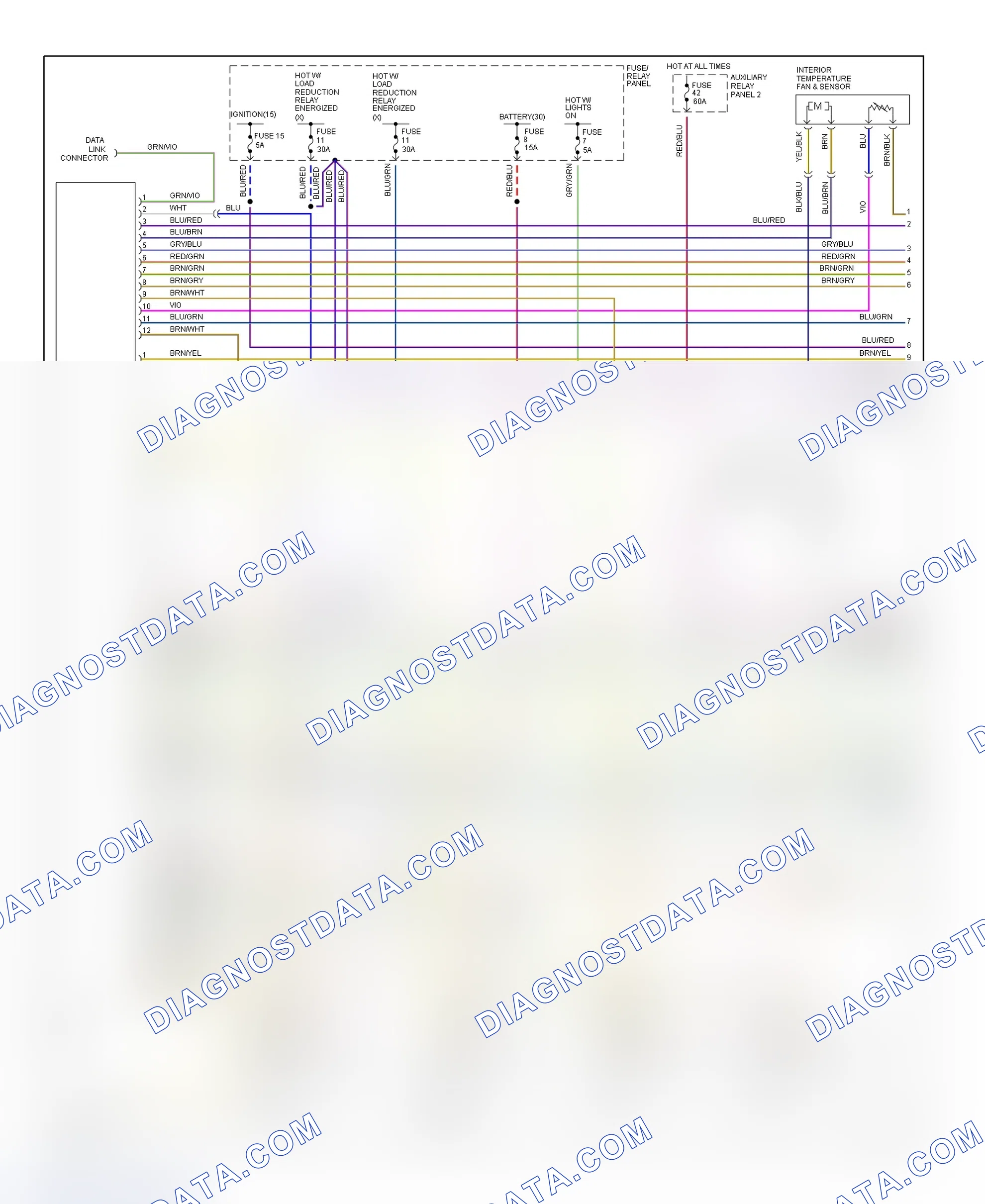 Scheme 8: A/C-Heater System Wiring Diagram (Late 95 Prod'n/96 1 Of 2)