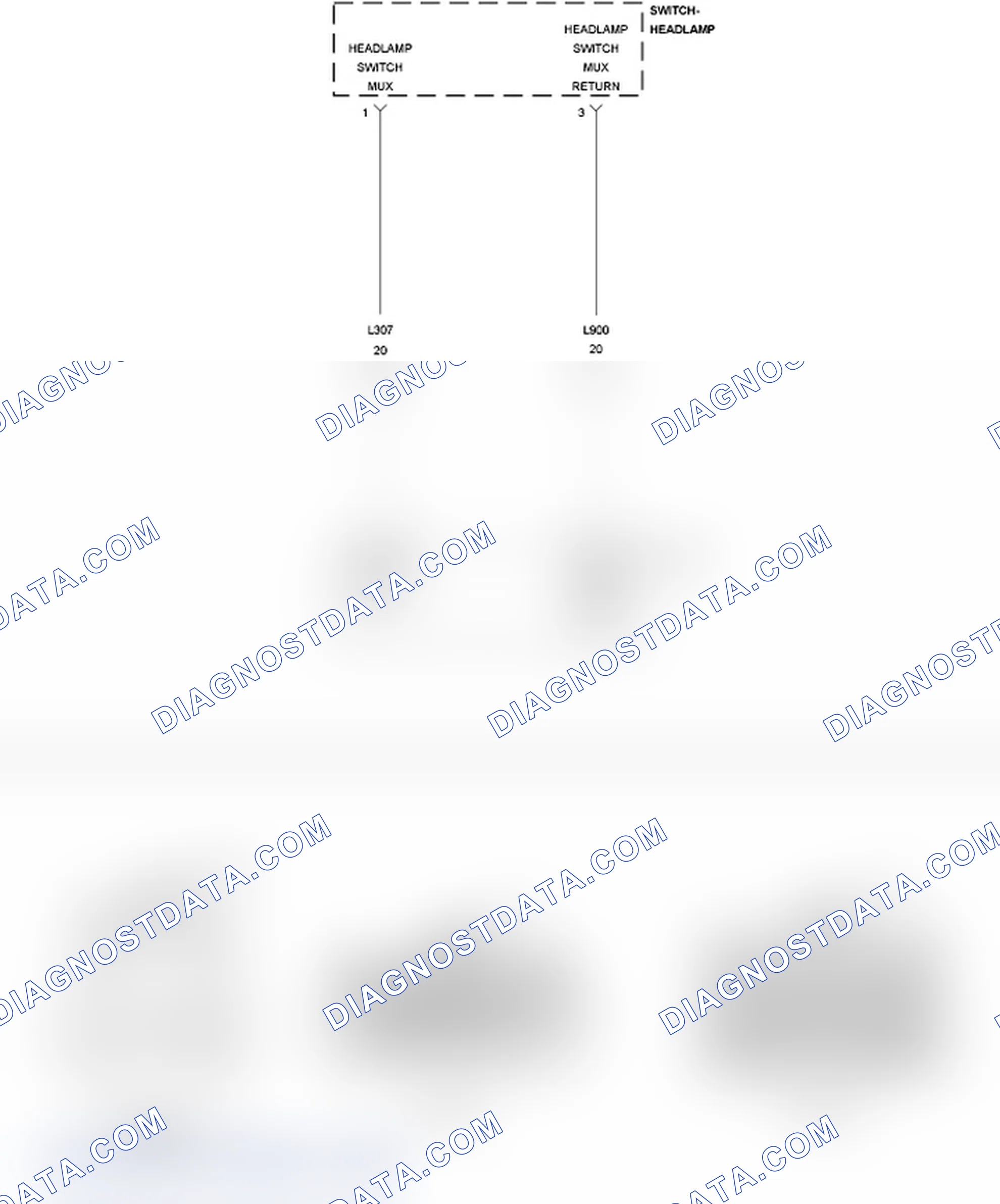 Scheme 186: B1607-HEADLAMP SWITCH INPUT CIRCUIT LOW