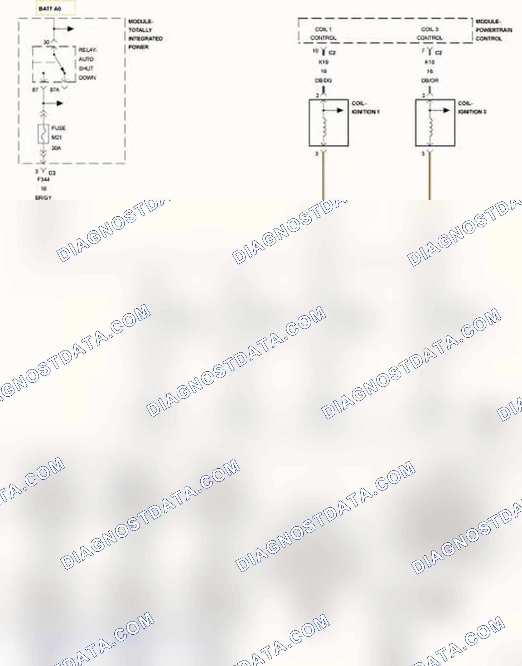 Scheme 496: CHECKING THE IGNITION COIL OPERATION