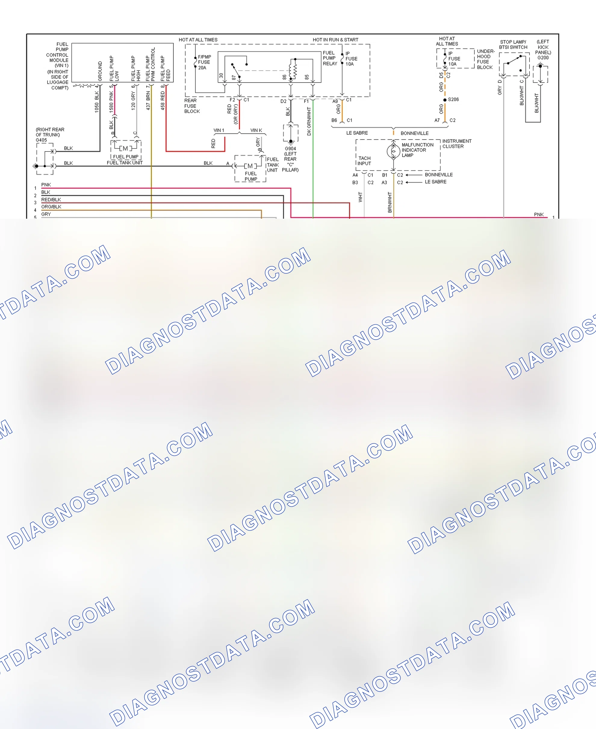 Scheme 23: PCM Wiring Diagram (Bonneville & LeSabre - 3.8L - 3 Of 4)