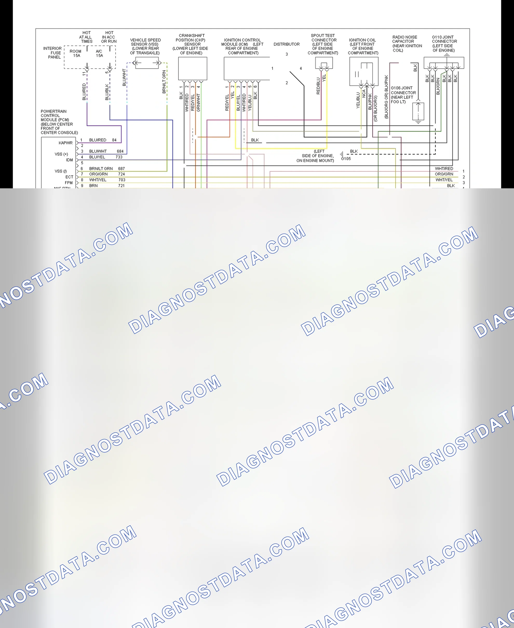 Scheme 92: EEC-IV Wiring Diagram (Probe 2.0L M/T California - 1 Of 2)