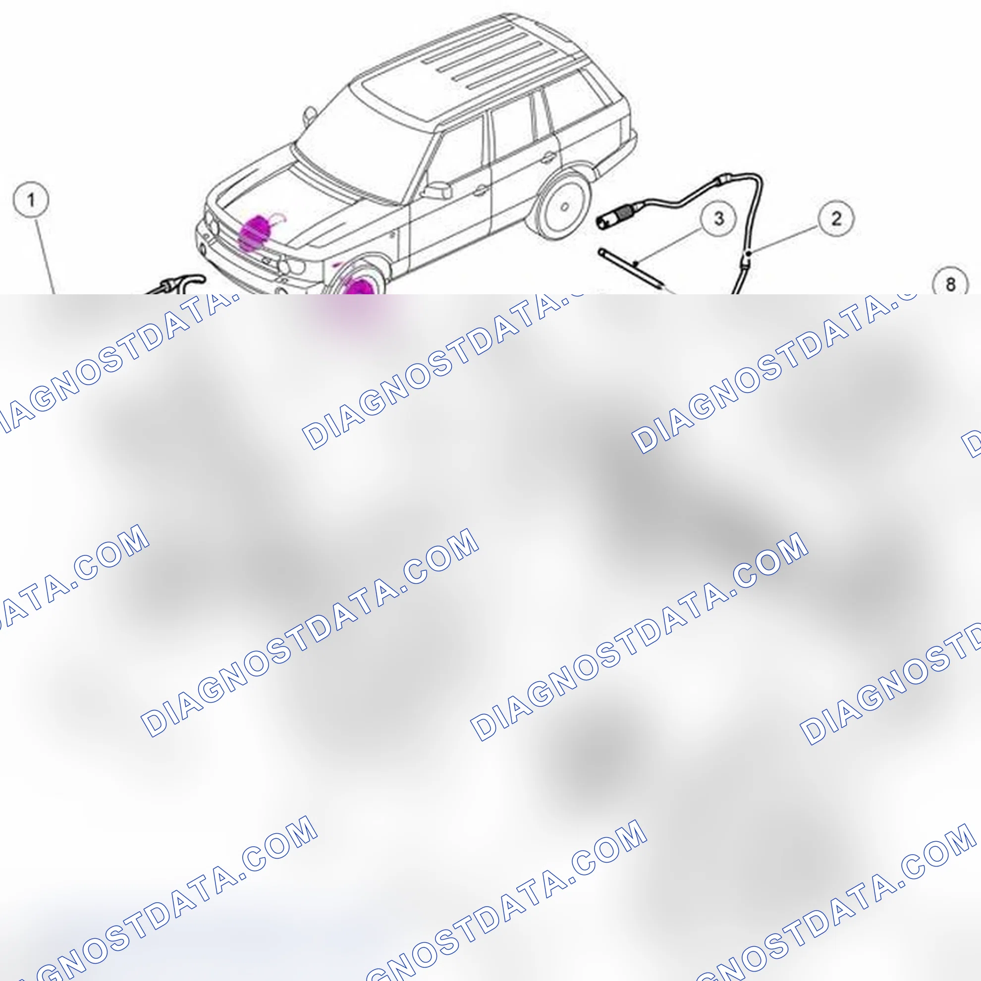 Scheme 2: COMPONENT LOCATION - 4.2L V8 SUPERCHARGED AND TDV8