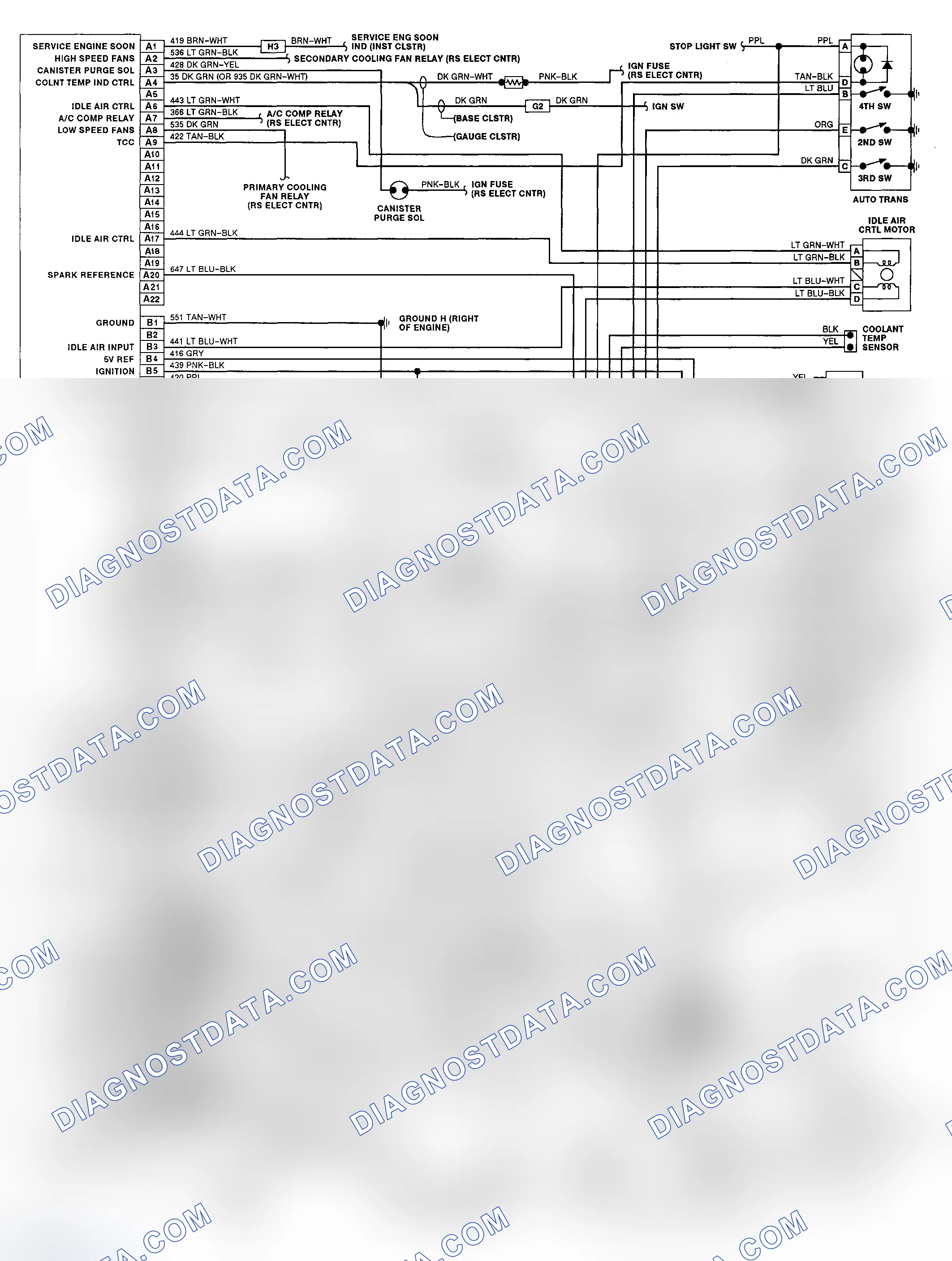 Scheme 90: ECM Wiring Diagram (3.8L VIN L - Regal)