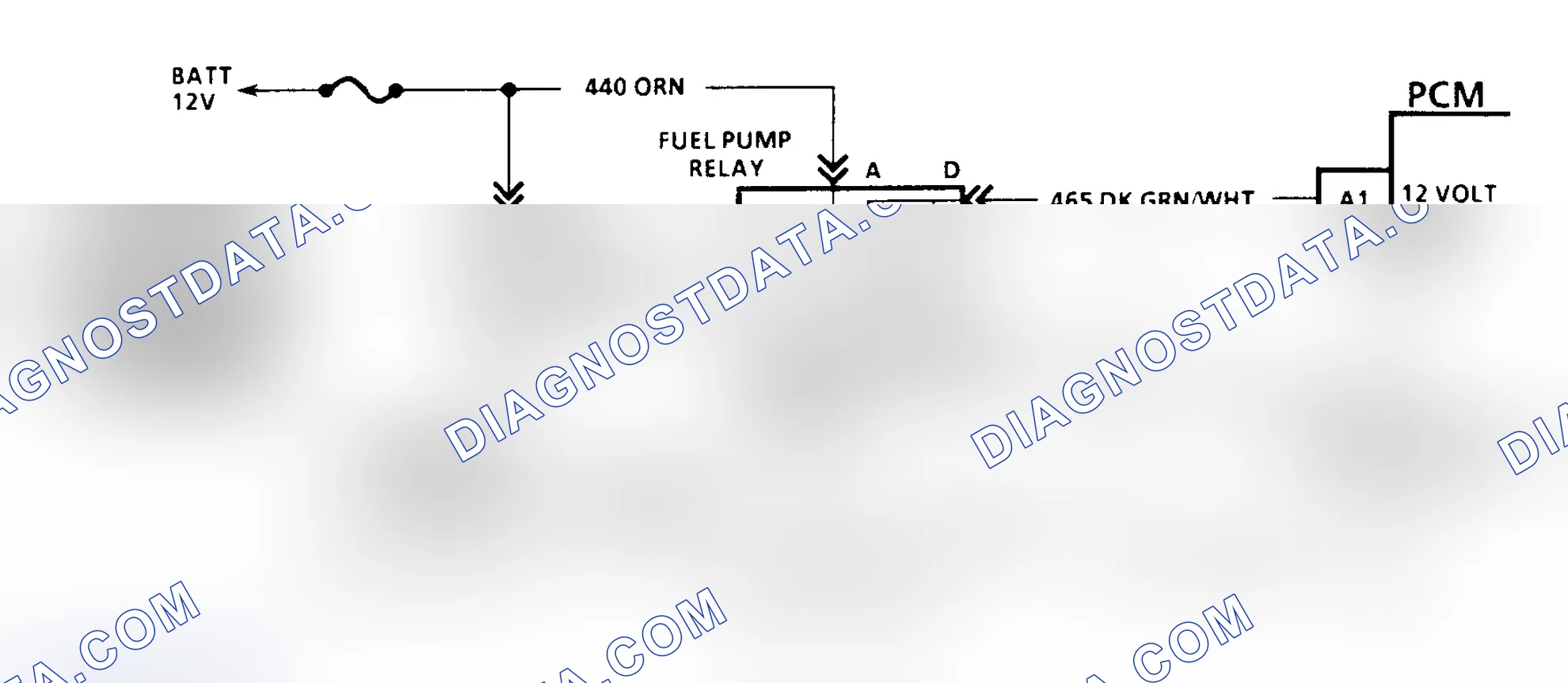 Scheme 87: Code 54 Schematic (All Models W/4L80-E Trans. Except G Series) Fuel Pump Circuit