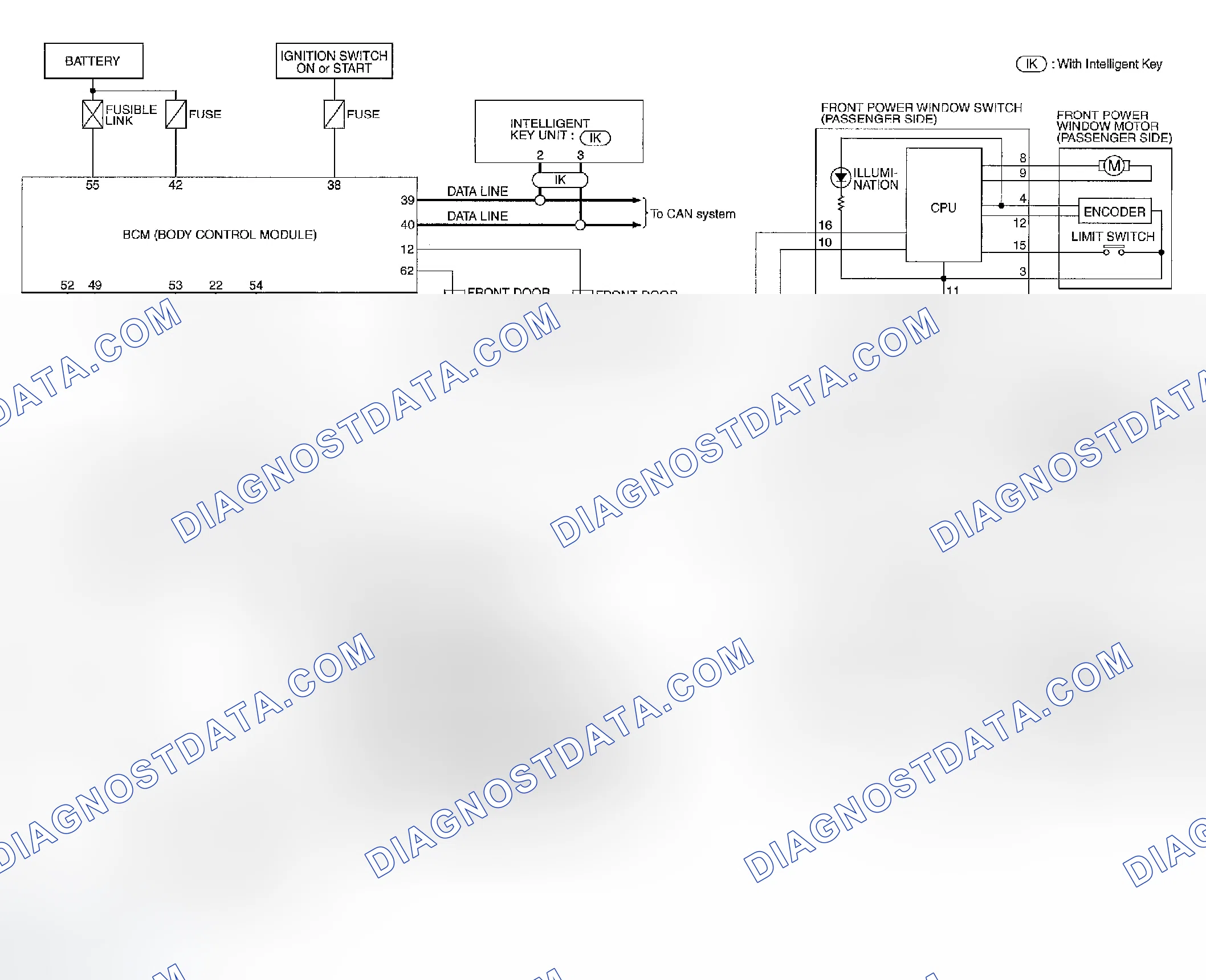Scheme 132: Schematic - With Front and Rear Power Window Anti-pinch System