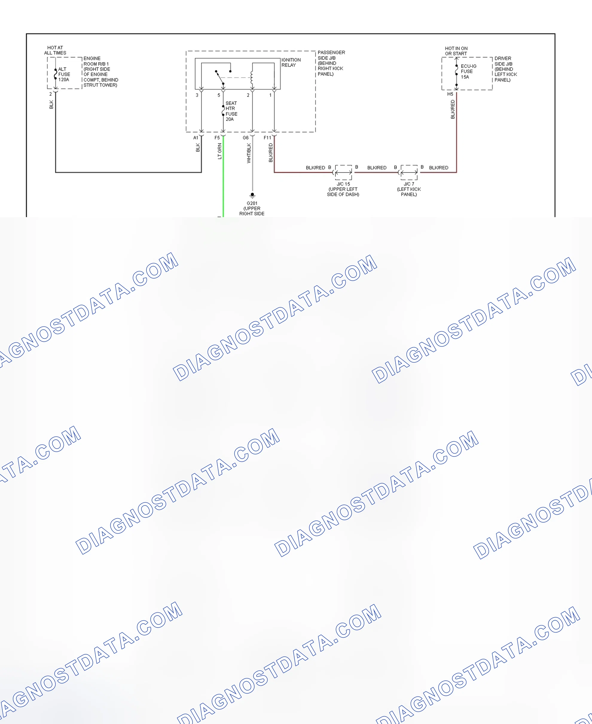 Scheme 12: Heated Seat System Wiring Diagram (GS300 & GS400)