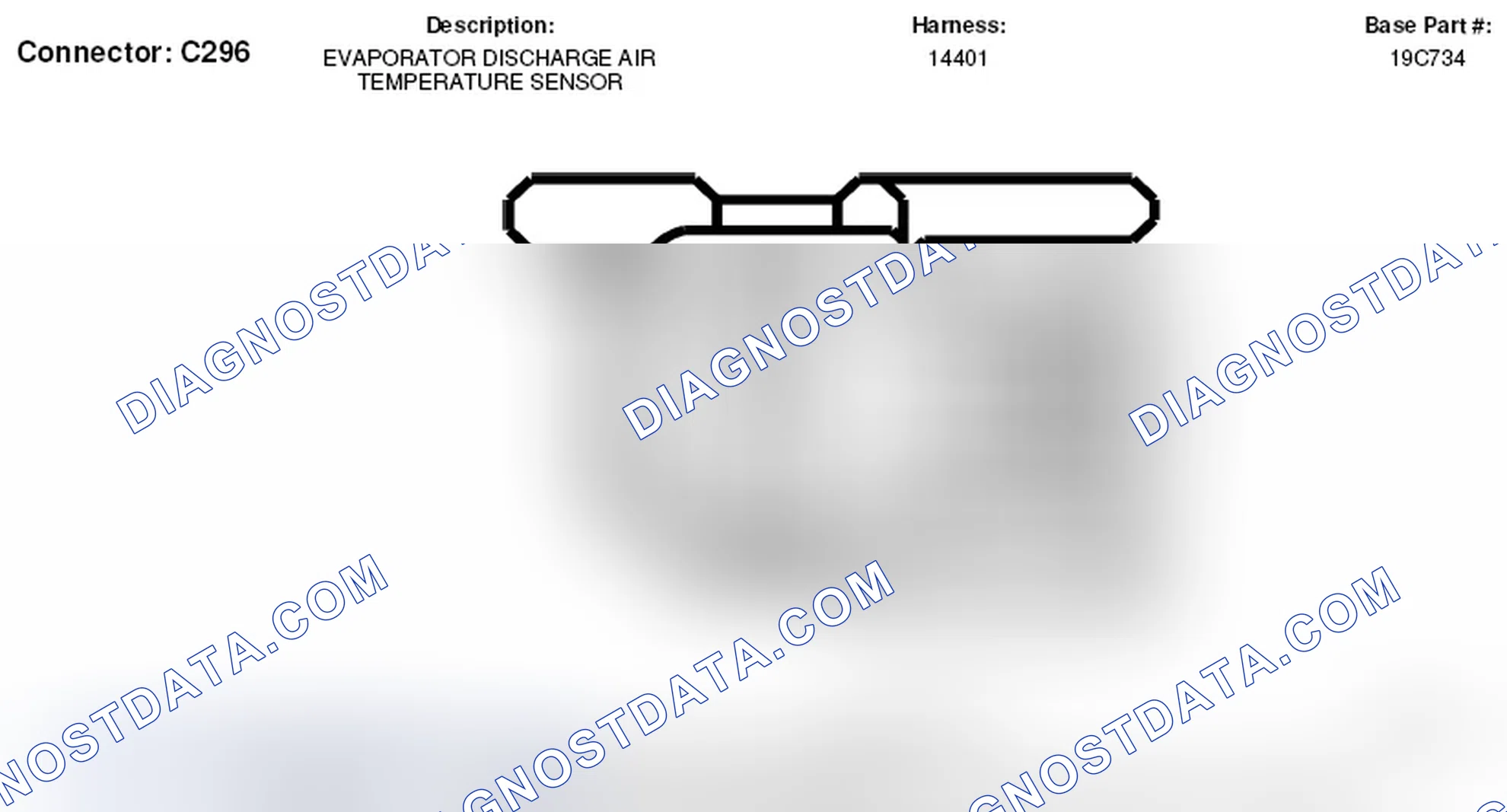 Scheme 87: Evaporator Discharge Air Temperature Sensor Connector End View (C296)