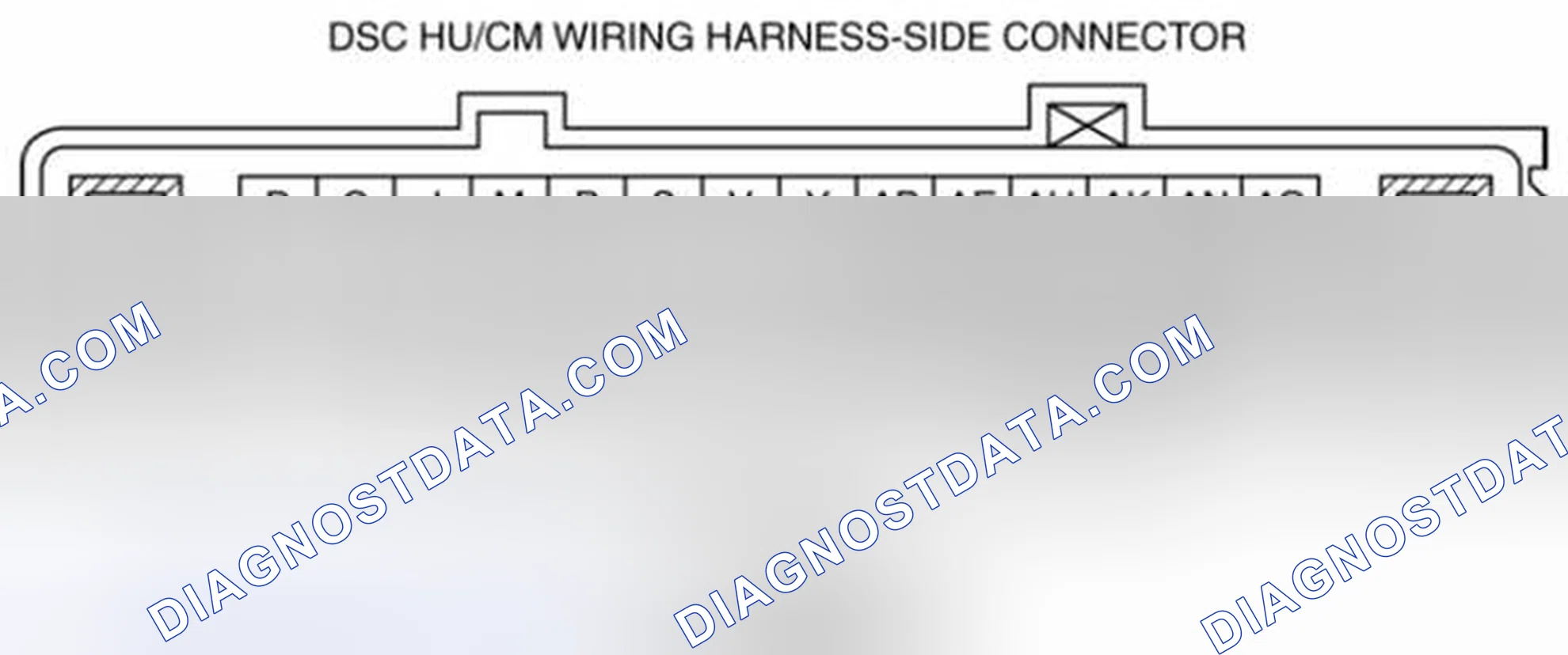 Scheme 43: Identifying DSC HU/CM Connector Terminals - Wiring Harness-Side