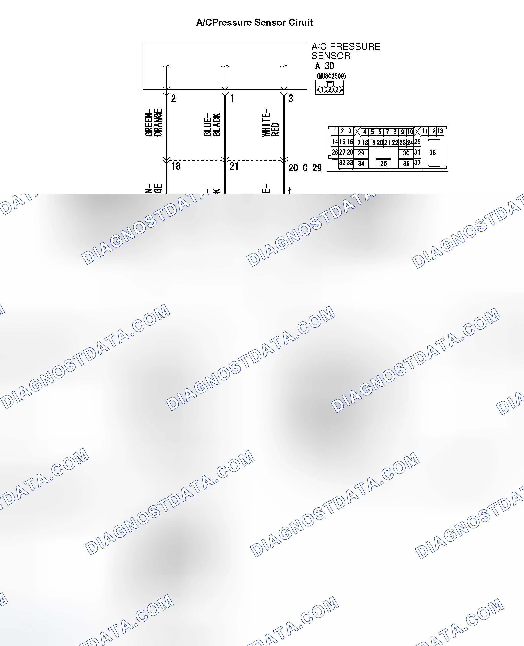 Scheme 344: INSPECTION PROCEDURE 8: THE CONDENSER FAN AND THE RADIATOR FAN TURN AT FULL SPEED
