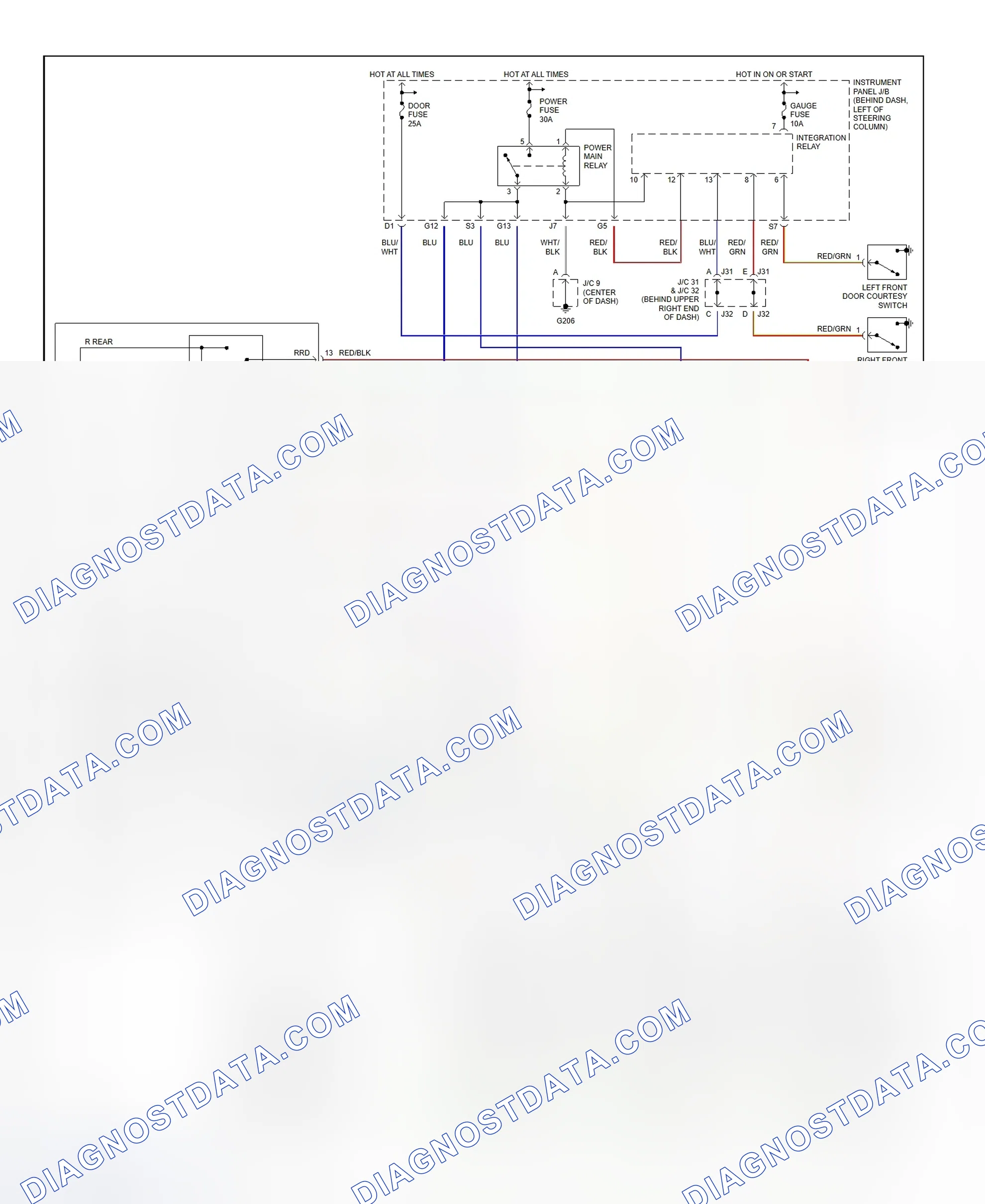 Scheme 20: Power Window System Wiring Diagram (Camry 2.2L CNG)