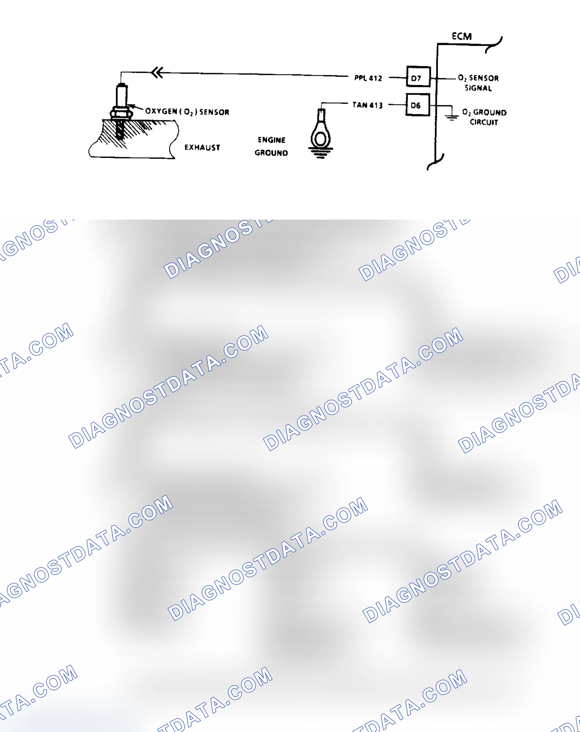Scheme 45: Code 13, Oxygen Sensor Circuit Flow Chart & Schematic