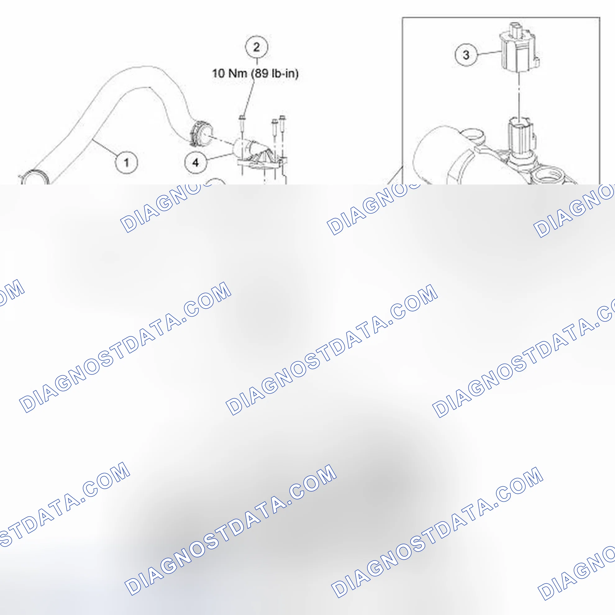 Scheme 6: Thermostat and Thermostat Housing - Exploded View, 4.0L SOHC