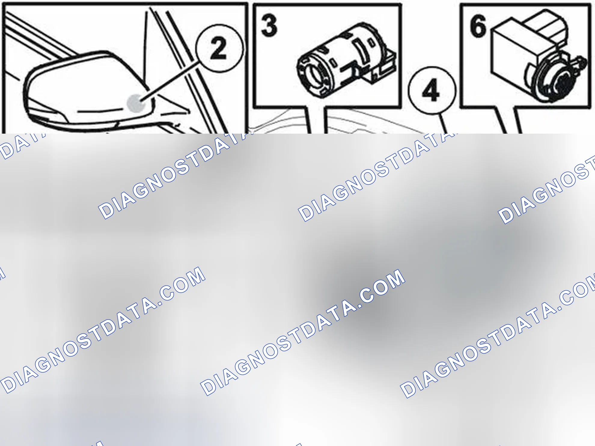 Scheme 142: LOCATING THE CLIMATE CONTROL SYSTEM COMPONENTS IN THE PASSENGER COMPARTMENT / DOOR MIRROR