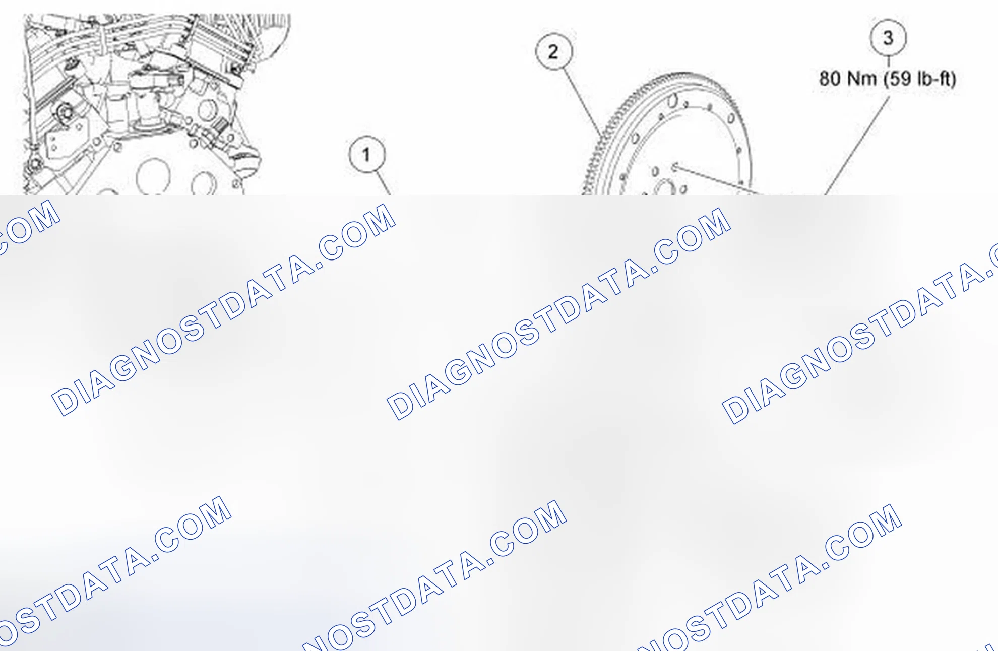 Scheme 187: Flexplate or Flywheel and Crankshaft Rear Seal - Exploded View
