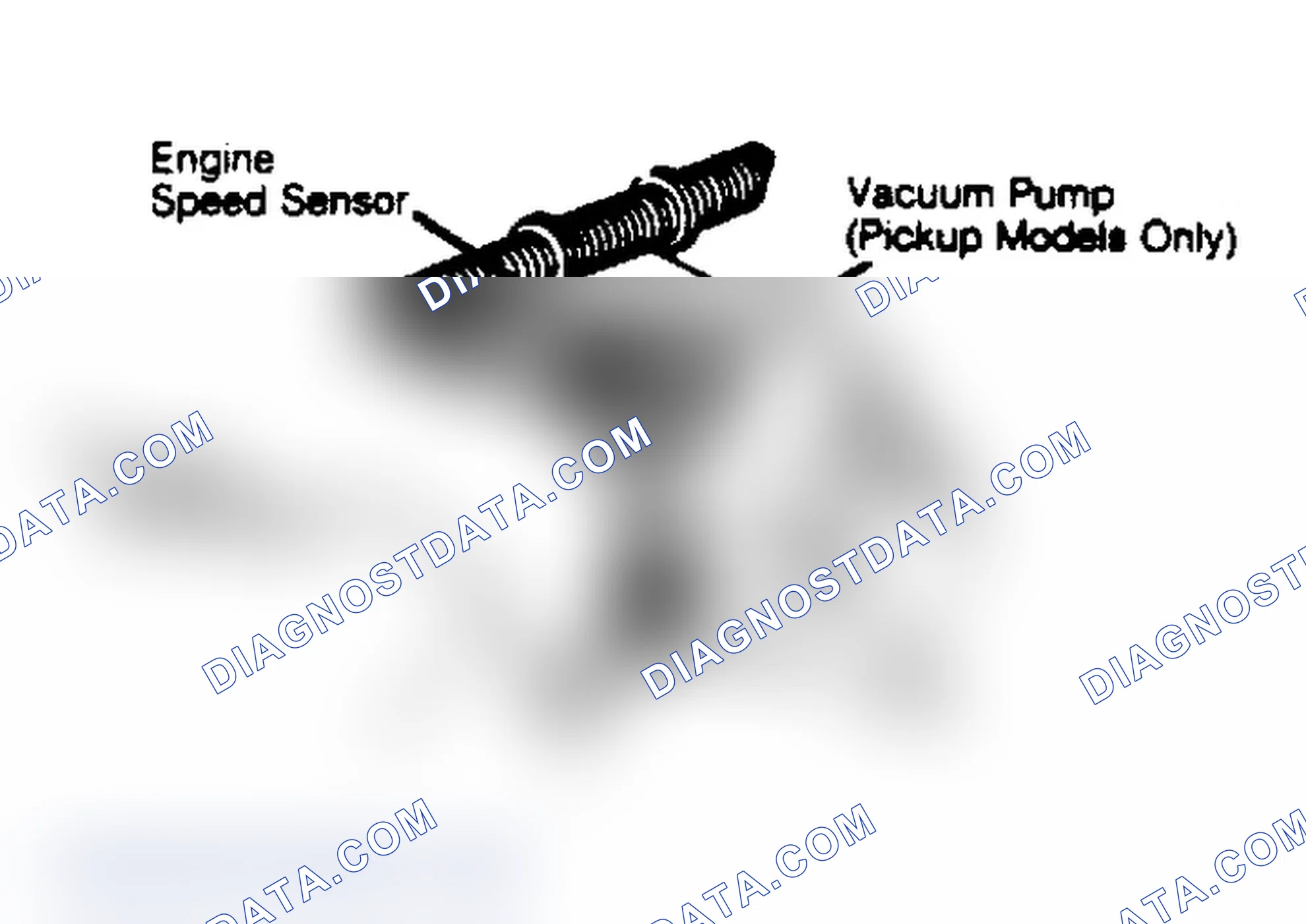 Scheme 69: Engine Speed Sensor Location (Pickup Models Only)