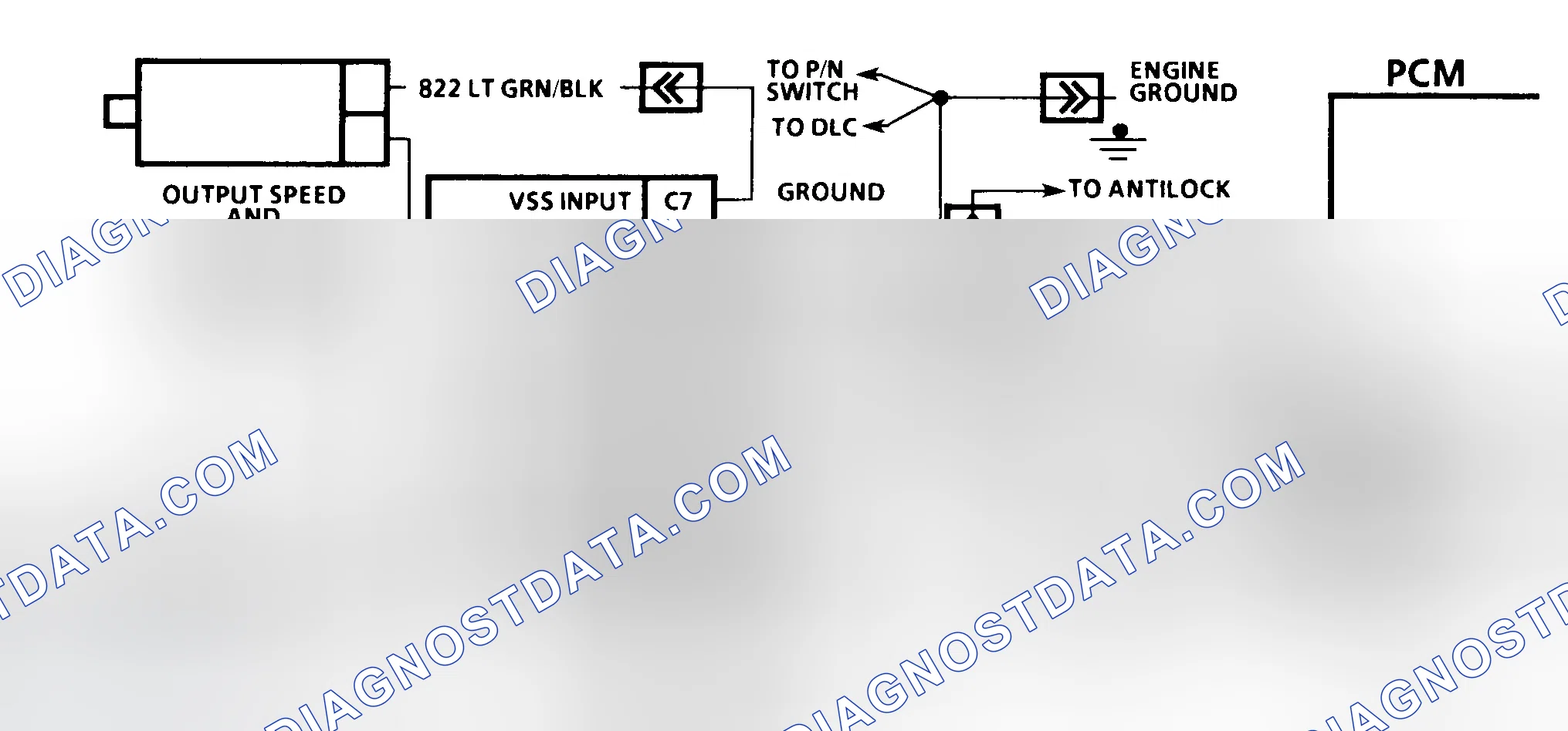 Scheme 175: DTC 16 Schematic ("C" & "K" Series) Vehicle Speed Signal Buffer Fault