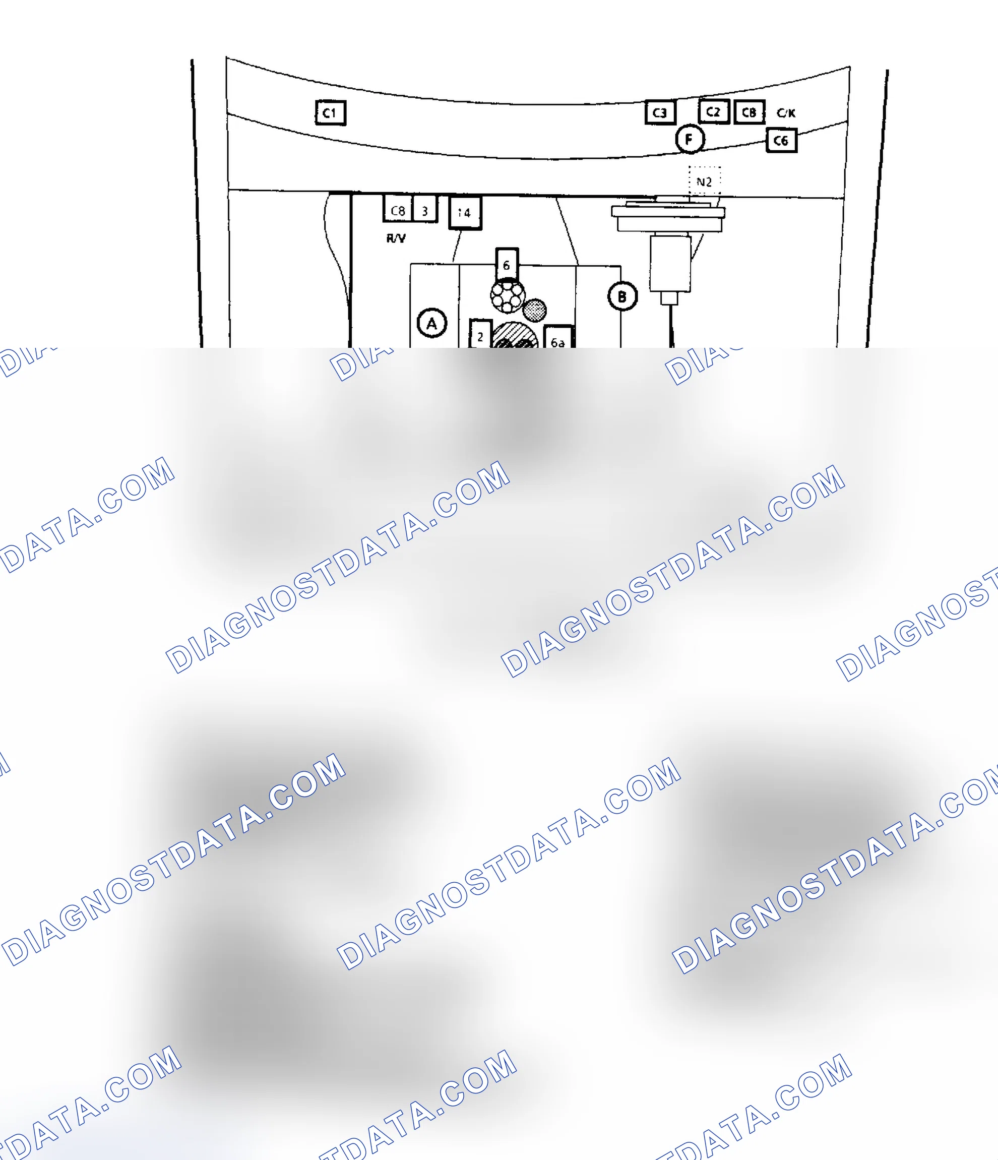 Scheme 149: Component Locations for "C/K" Series & "R/V" Series 7.4L