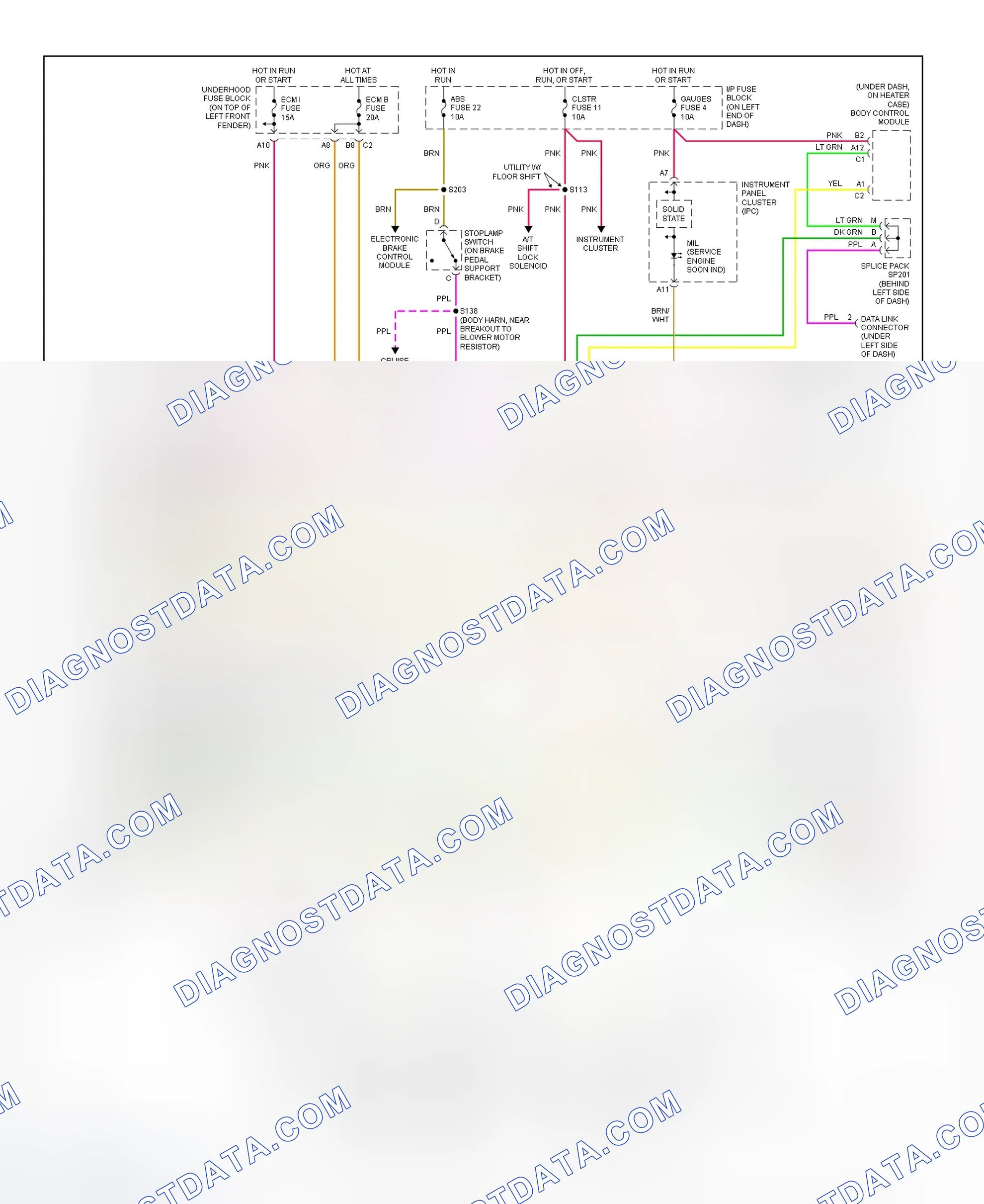 Scheme 473: Transmission Electronic Control System Wiring Diagram (2001-02 Blazer, Bravada, Jimmy (2001), Jimmy Canadian (2002) Sonoma & S10 Pickup - 4.3L)