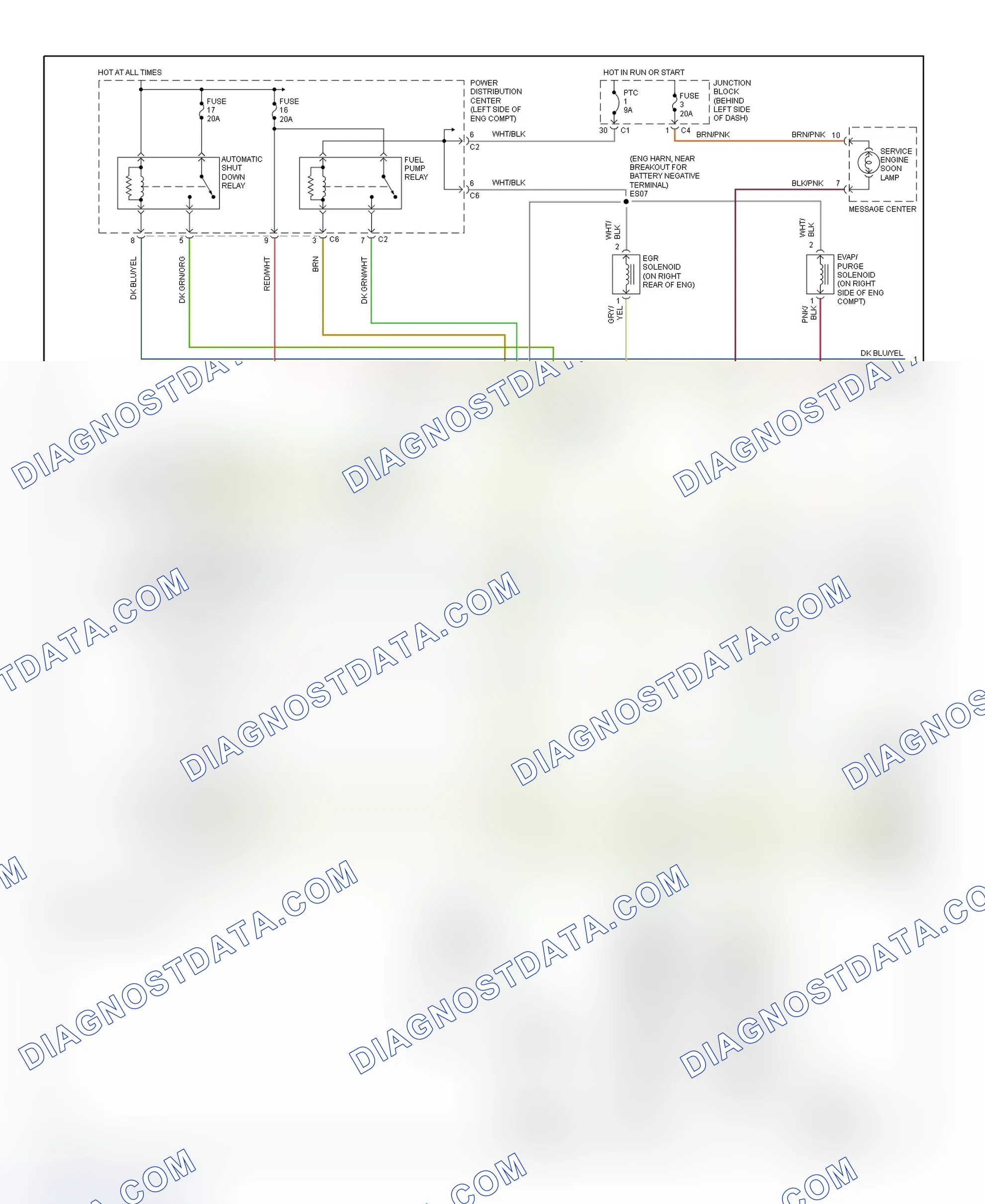 Scheme 13: PCM Wiring Diagram (Caravan & Voyager - 3.0L - 1 Of 3)