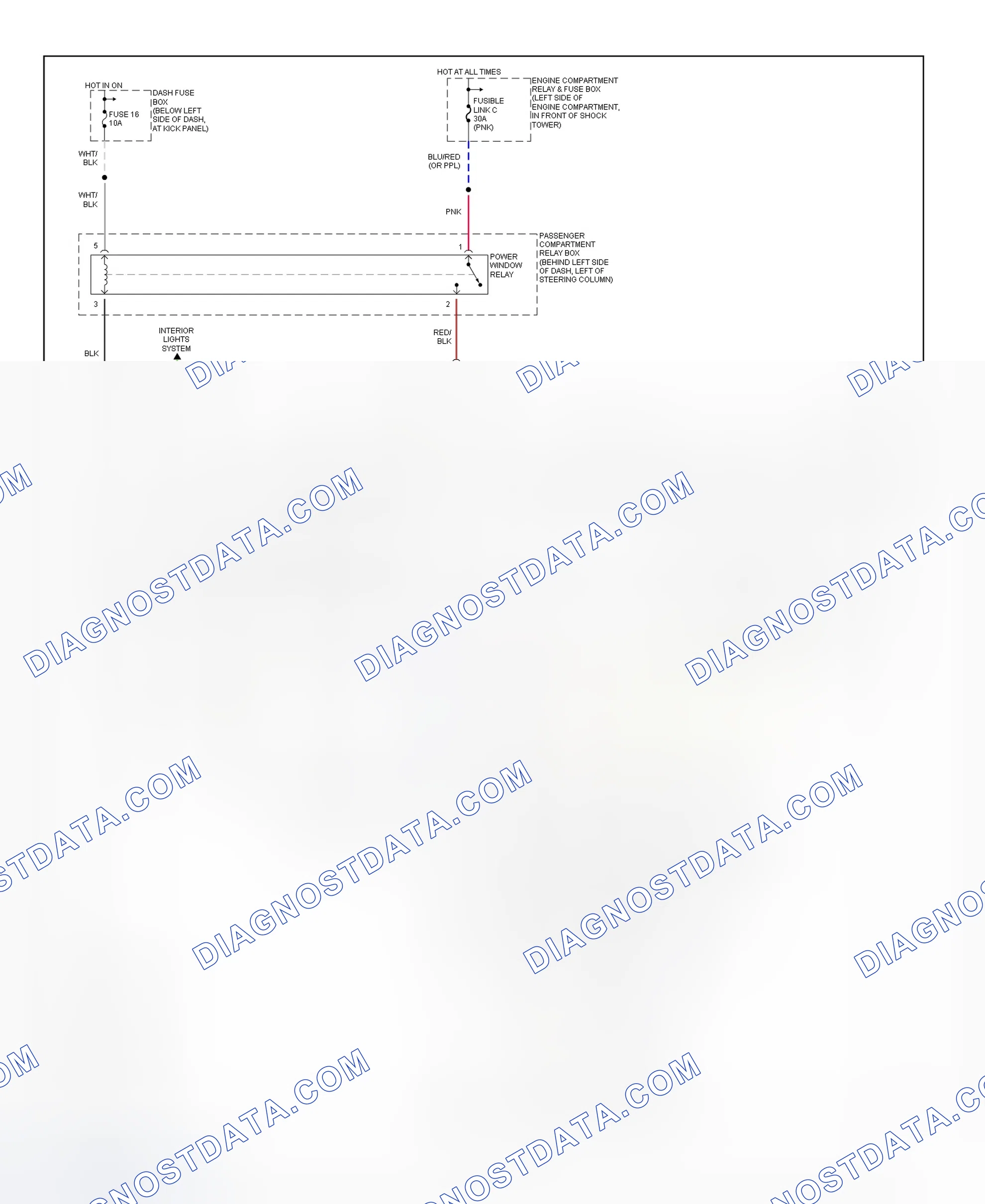 Scheme 4: Power Window System Wiring Diagram (Tiburon)