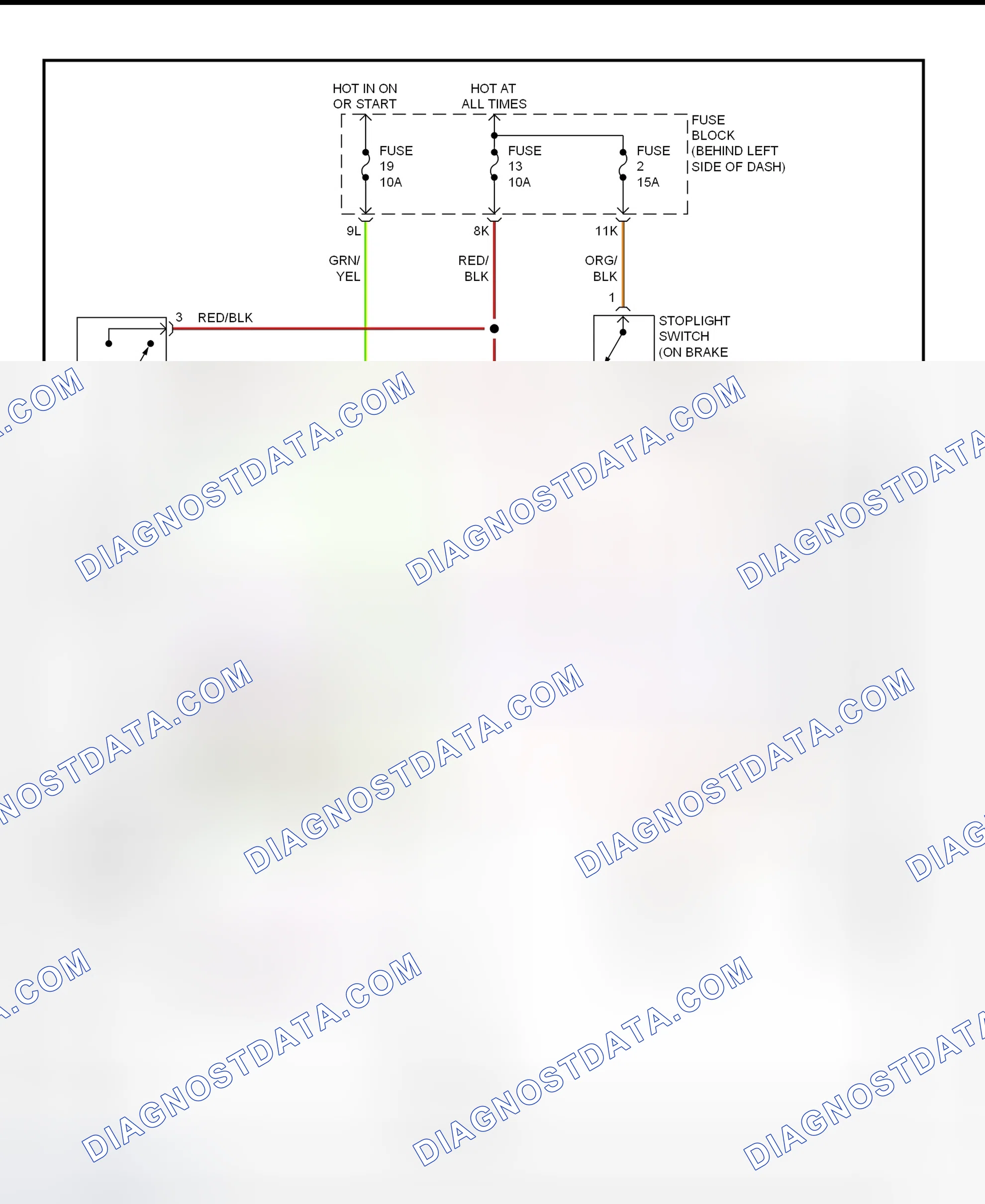 Fig. 19: Shift Interlock System Wiring Diagram (2002 Nissan Maxima)