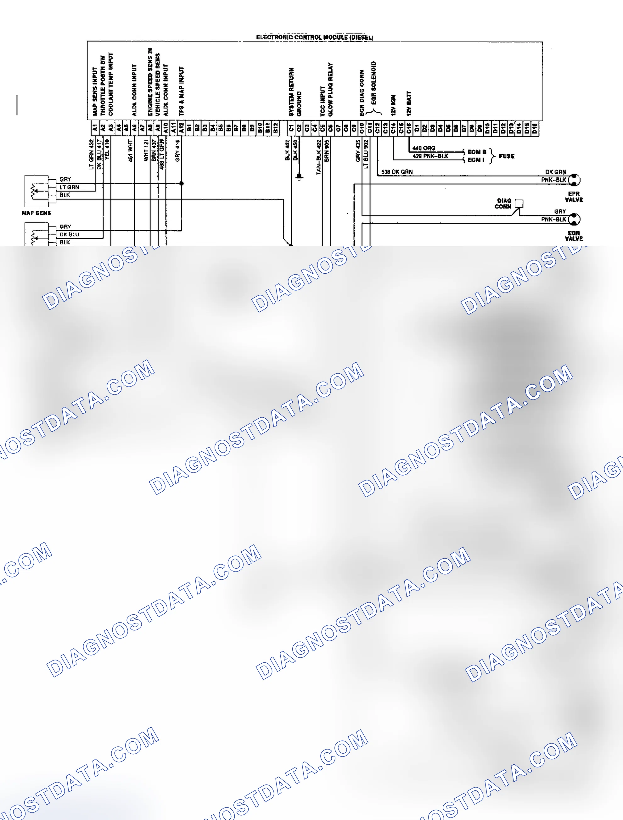 Scheme 221: 6.2L Diesel Electronic Control System Wiring Diagram ("G" Series)