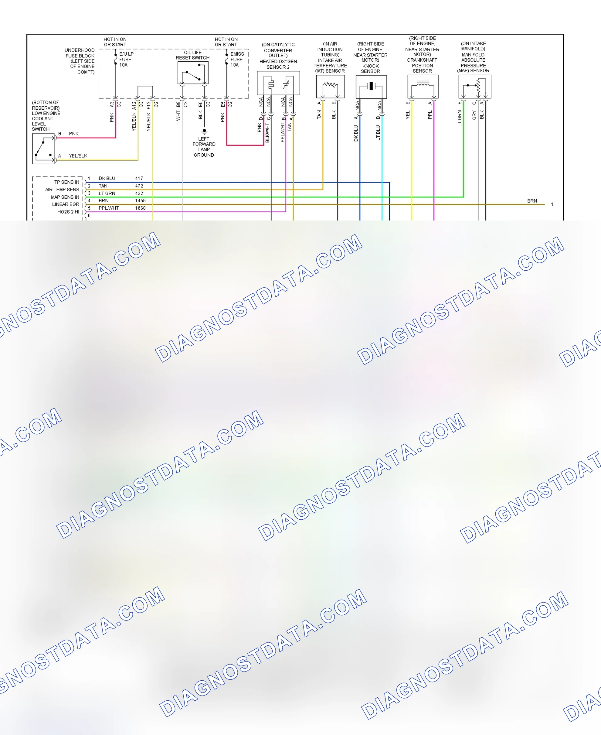 Scheme 207: PCM Wiring Diagram (Saturn SC1, SC2, SL, SL1, SL2 & SW2 - 1.9L - 1 Of 3)