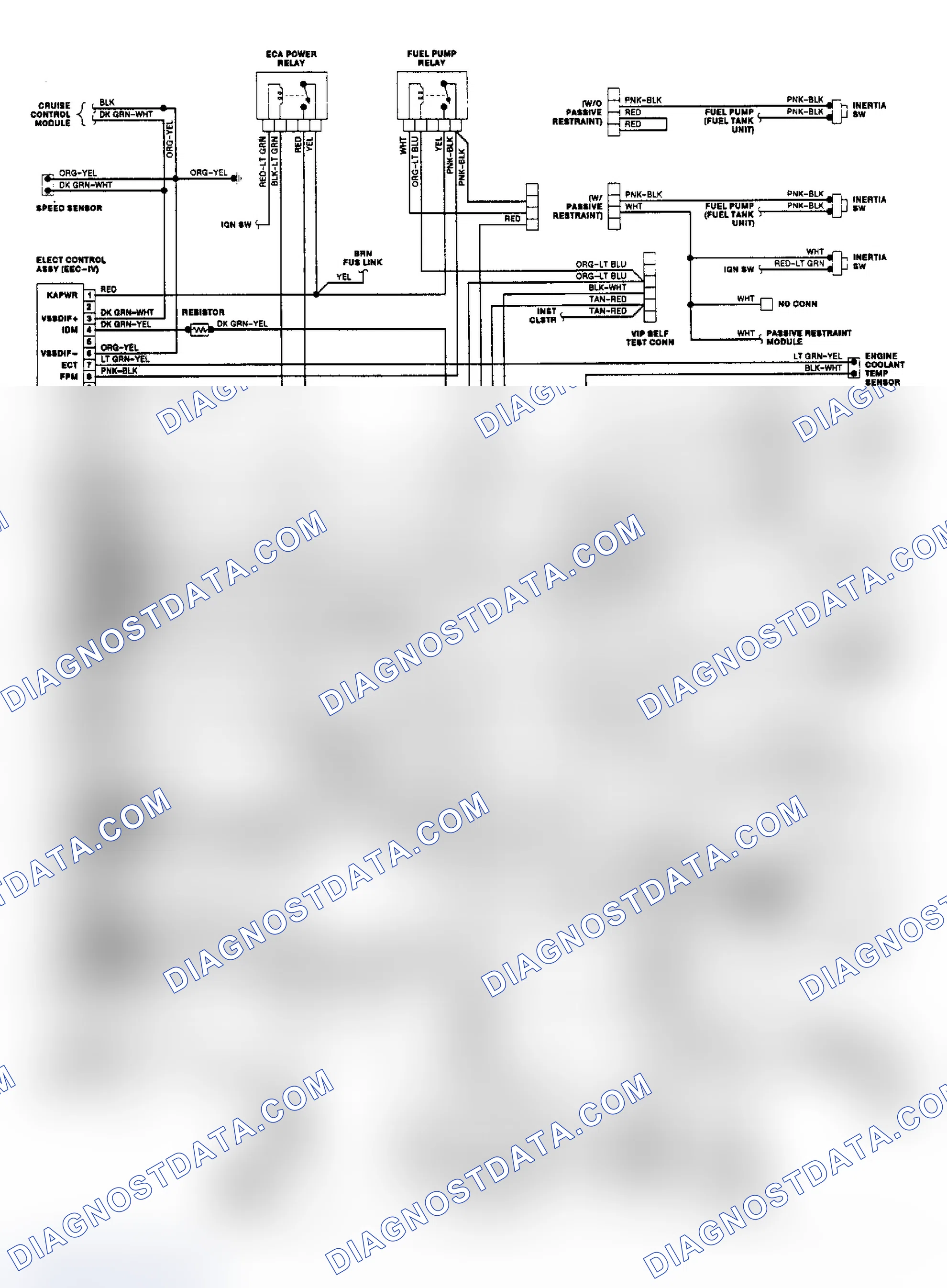 Scheme 65: 2.3L HSC MPFI EEC-IV Wiring Diagram (Tempo & Topaz)